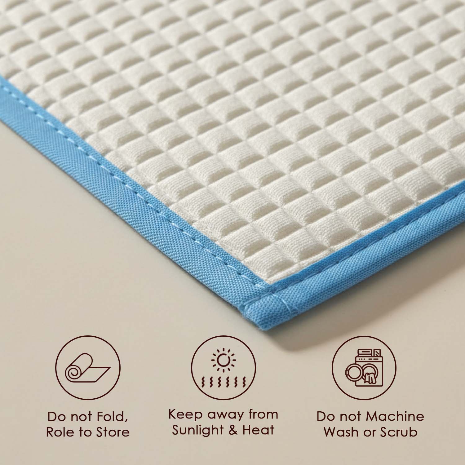 Baby Moo Hippo Car Ride Air Filled Waterproof Massage Mat - Blue