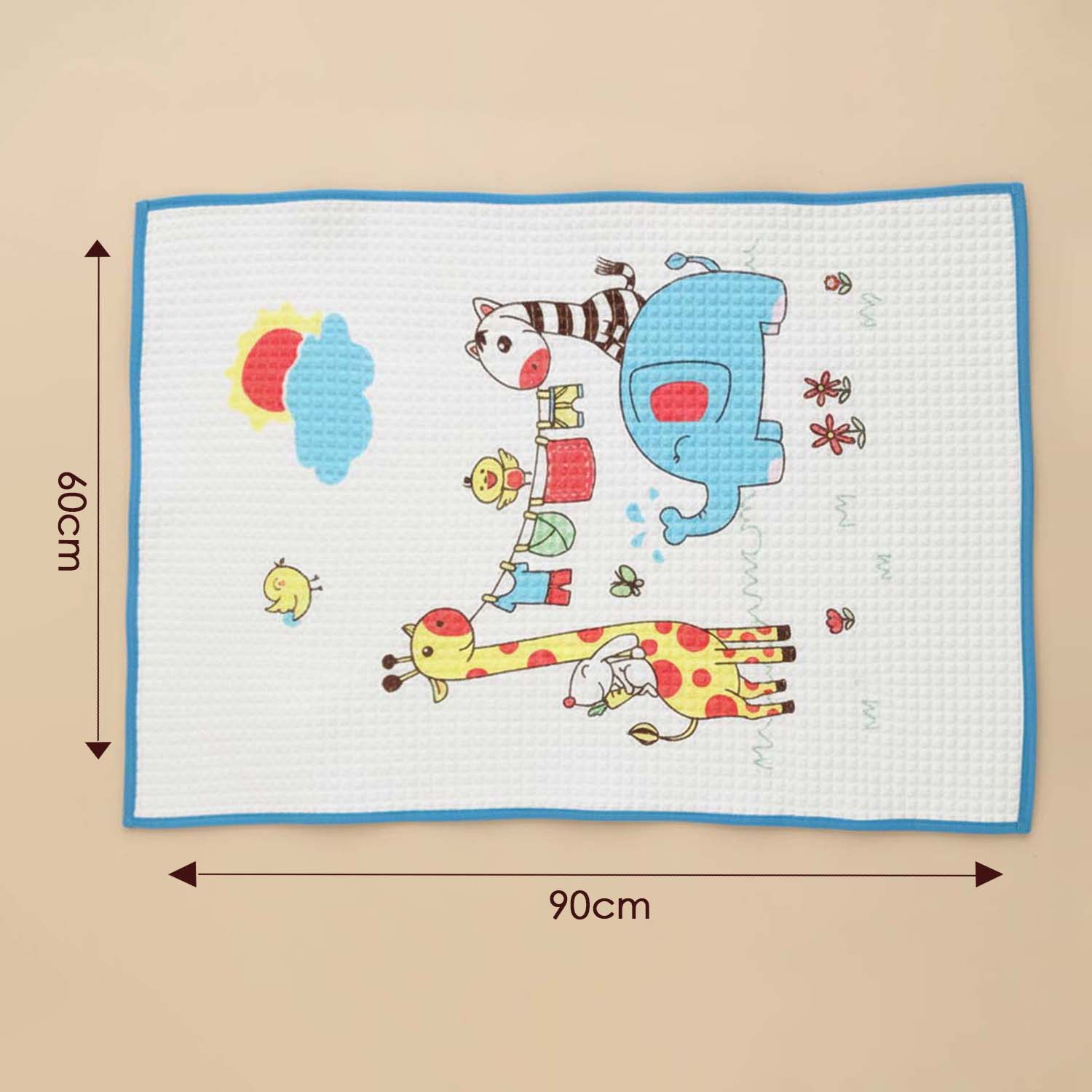 Baby Moo Baby Moo Animal Laundry Day Air Filled Waterproof Massage Mat - Blue
