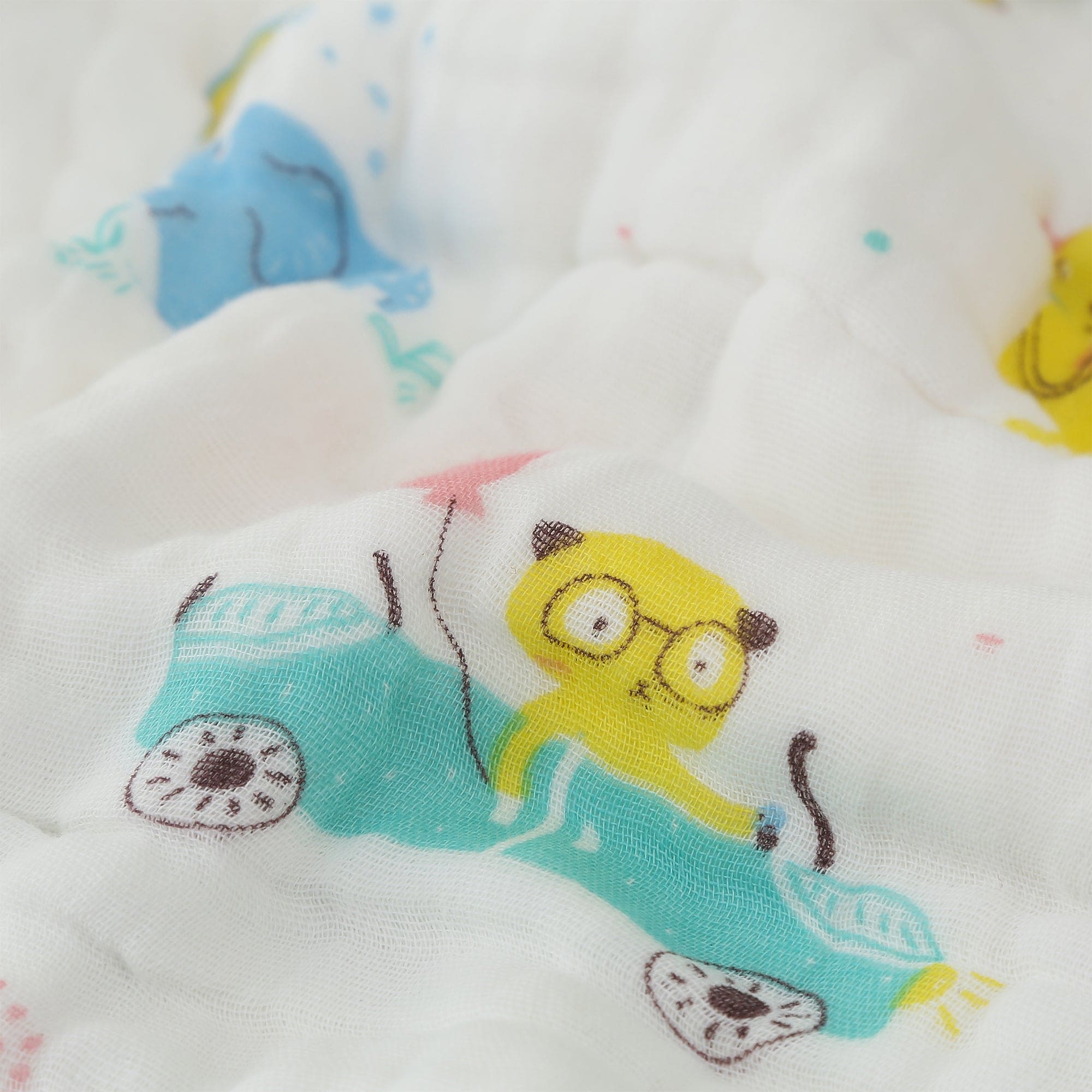 Baby Moo Blissful Life 100% Muslin Cotton 6 Layer Breathable Blanket - Yellow