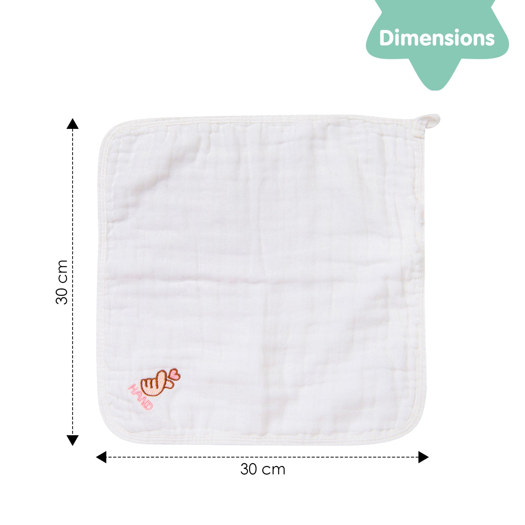 Wash Cloth Muslin Napkins Pack Of 5 Multipurpose White