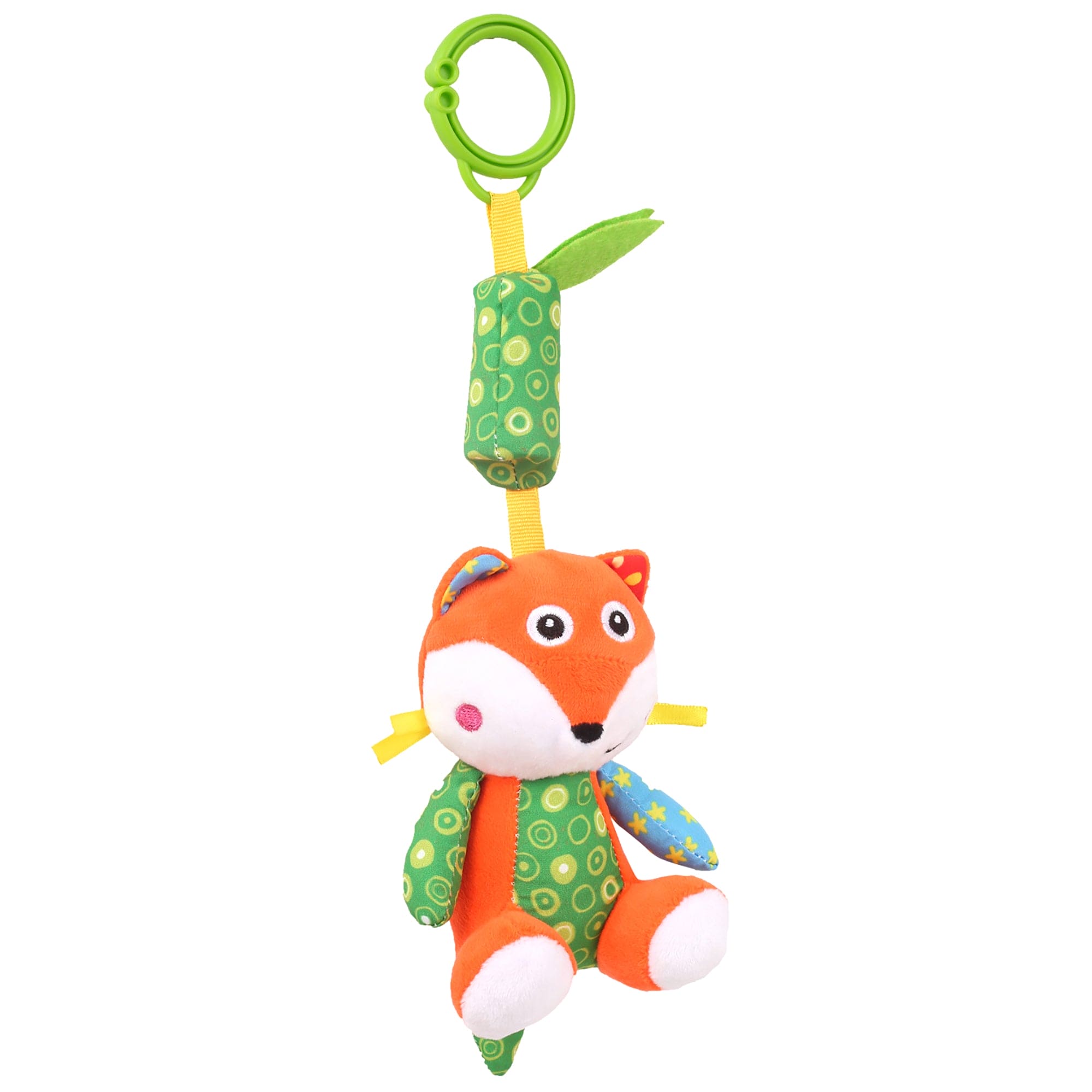 Fox Orange And Green Hanging Musical Toy