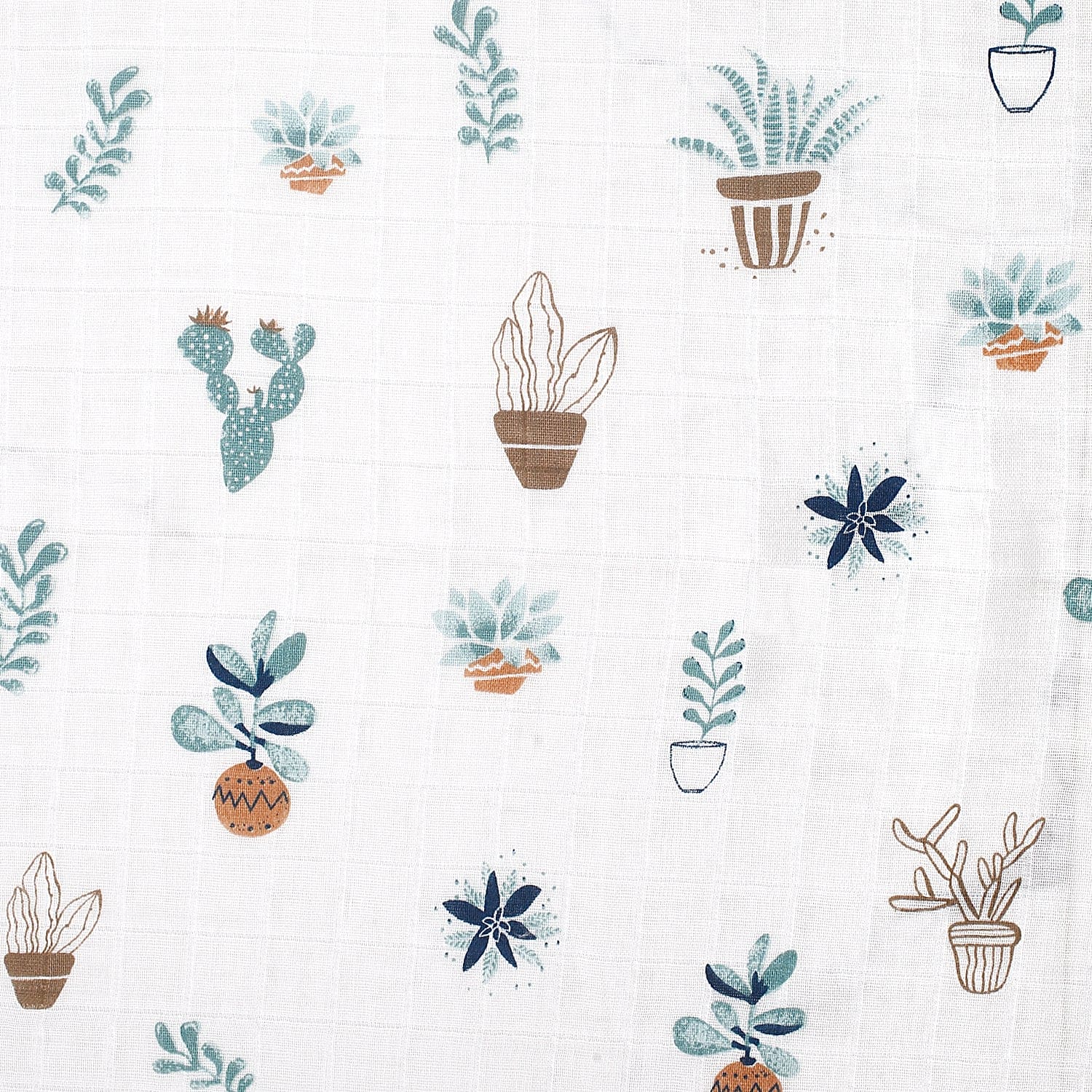 I Love Plants Green Muslin Swaddle