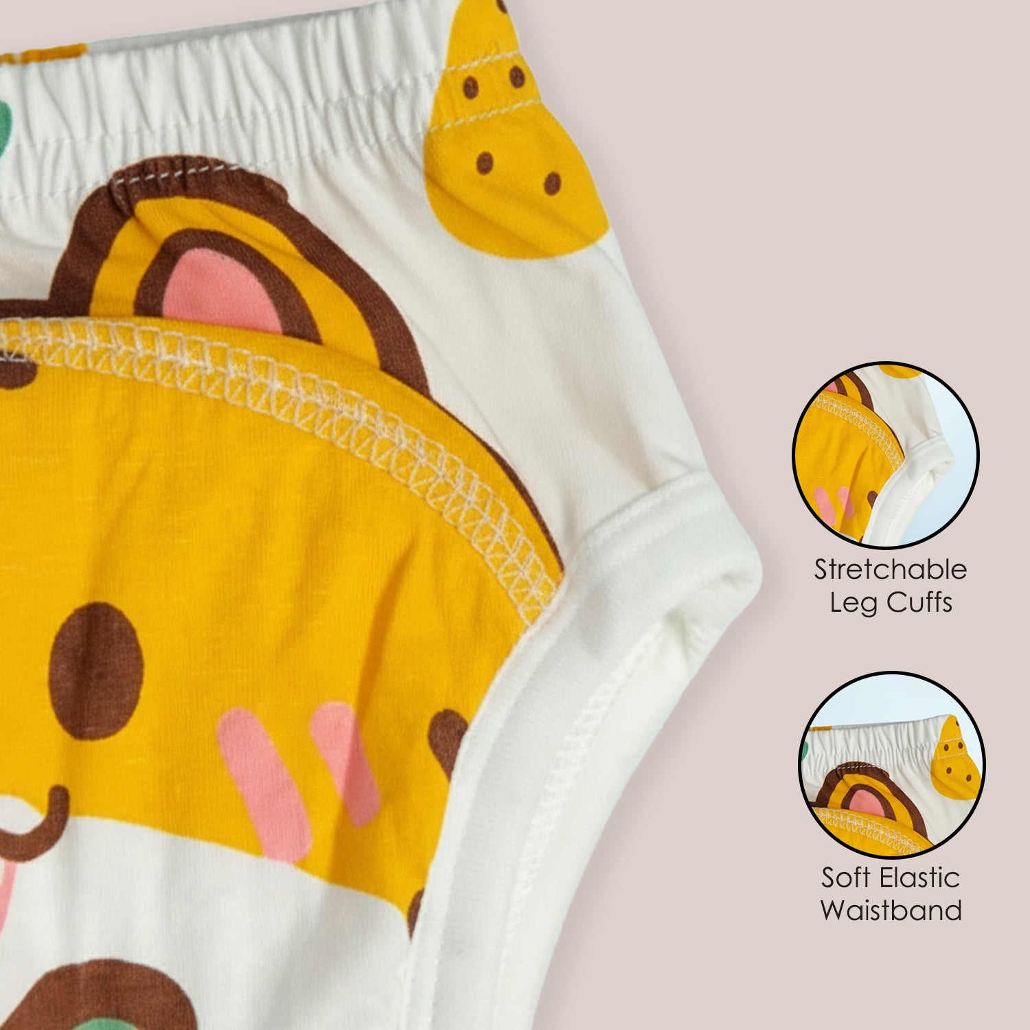 Baby Moo Tiger Cub Reusable Cloth Toddler Training Pants - Multicolour