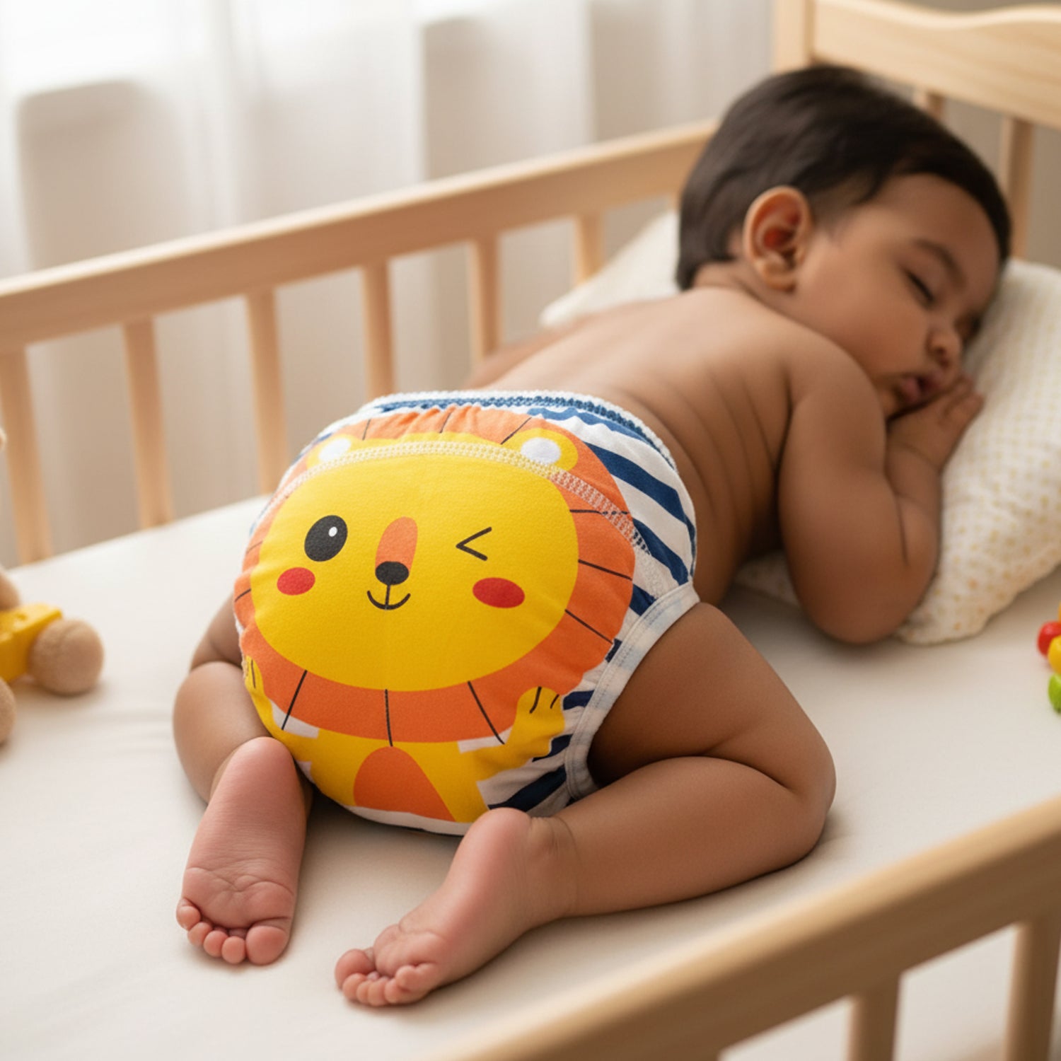 Baby Moo Little Lion Reusable Cloth Toddler Training Pants - Multicolour