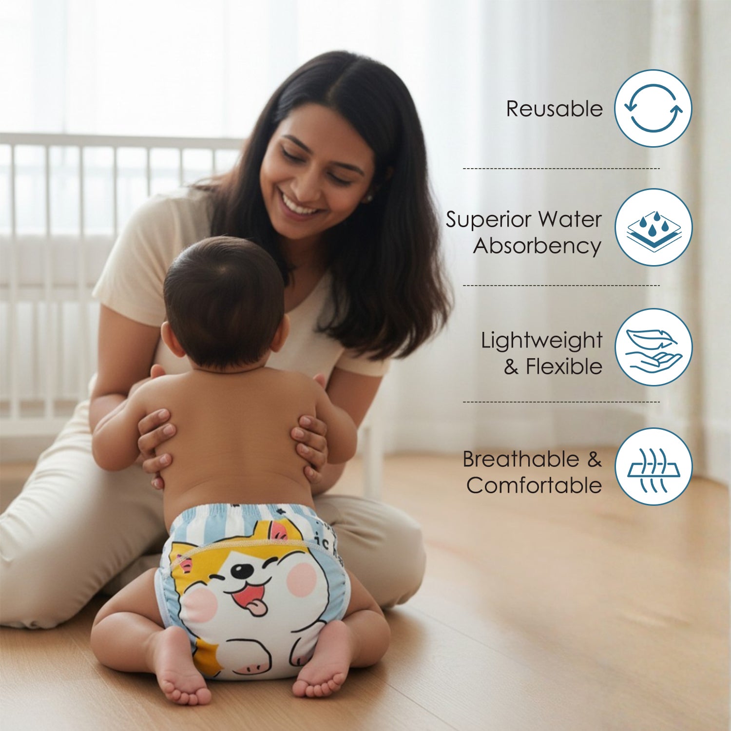 Baby Moo My Pet Reusable Cloth Toddler Training Pants - Multicolour