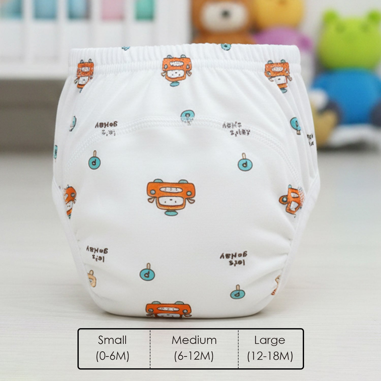 Baby Moo Taxi Travel Reusable Cloth Toddler Training Pants - Multicolour
