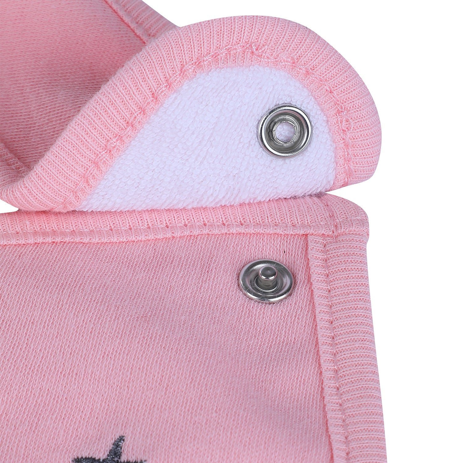 Baby Moo Unicorn Star Cotton 2 Pack Buttoned Feeding Bibs - Pink - Baby Moo