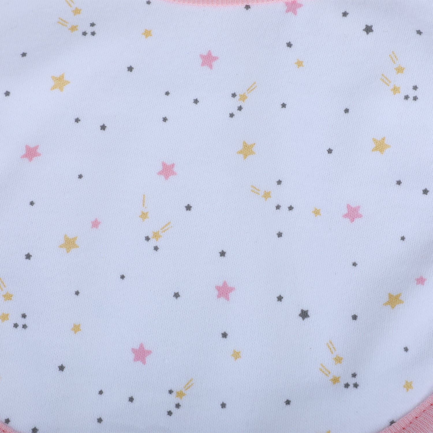 Baby Moo Unicorn Star Cotton 2 Pack Buttoned Feeding Bibs - Pink - Baby Moo