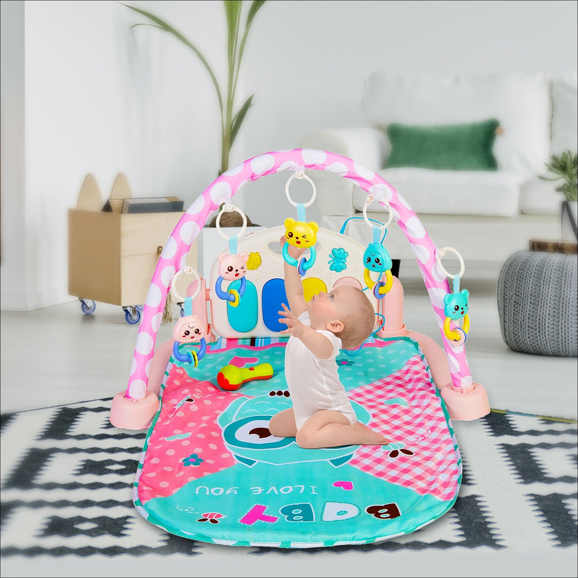 Premium Owl Blue Piano Activity Gym