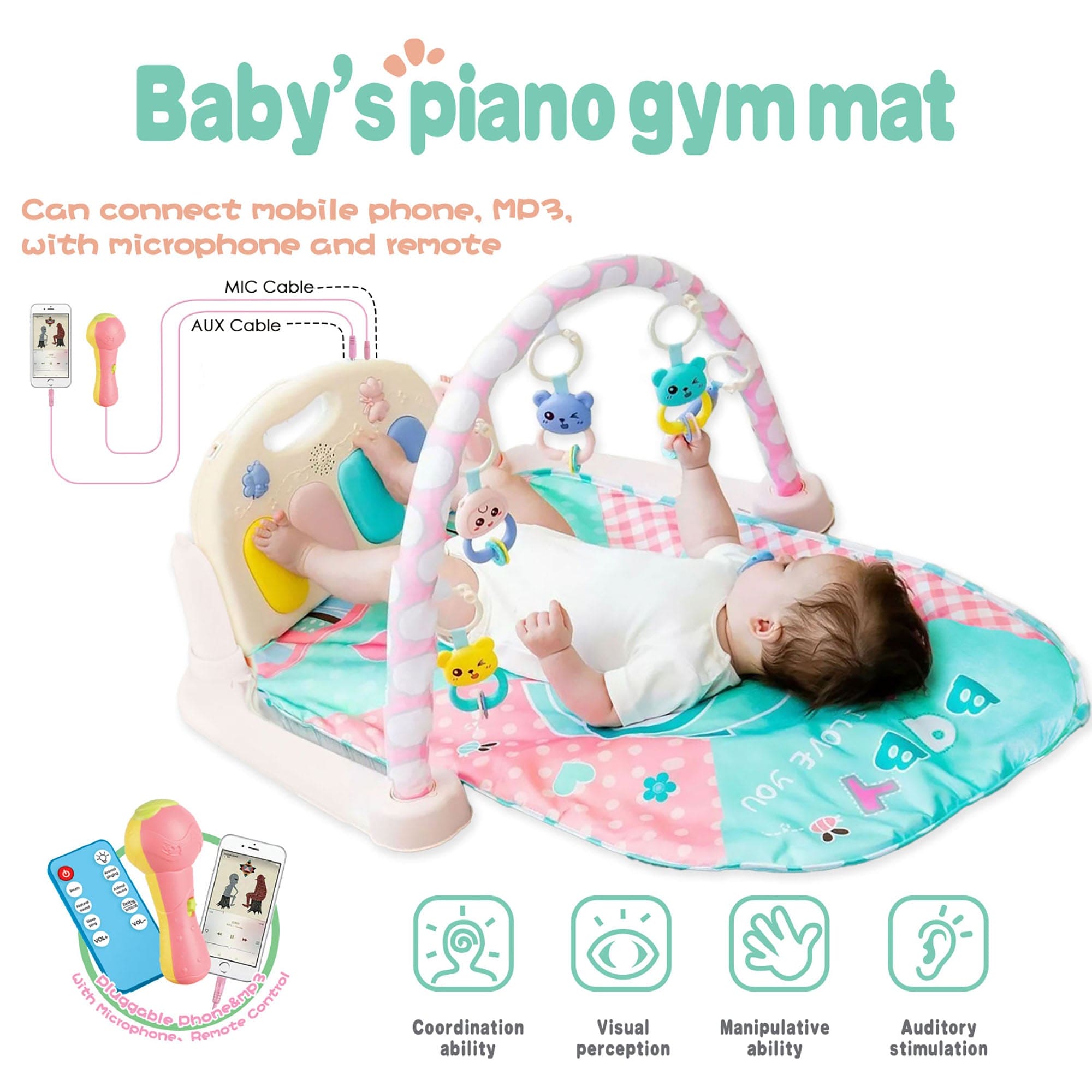 Premium Owl Blue Piano Activity Gym