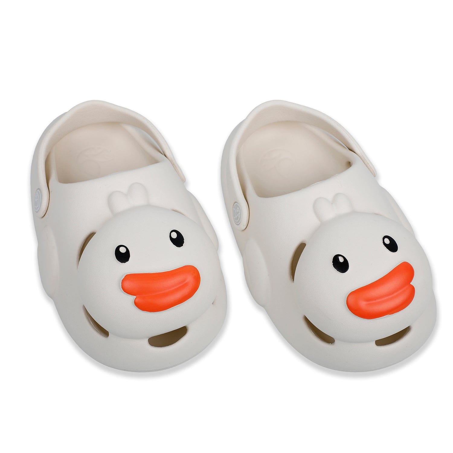 Baby Moo Swimming Duck Waterproof Anti-Skid Sling Back Clogs - Cream - Baby Moo