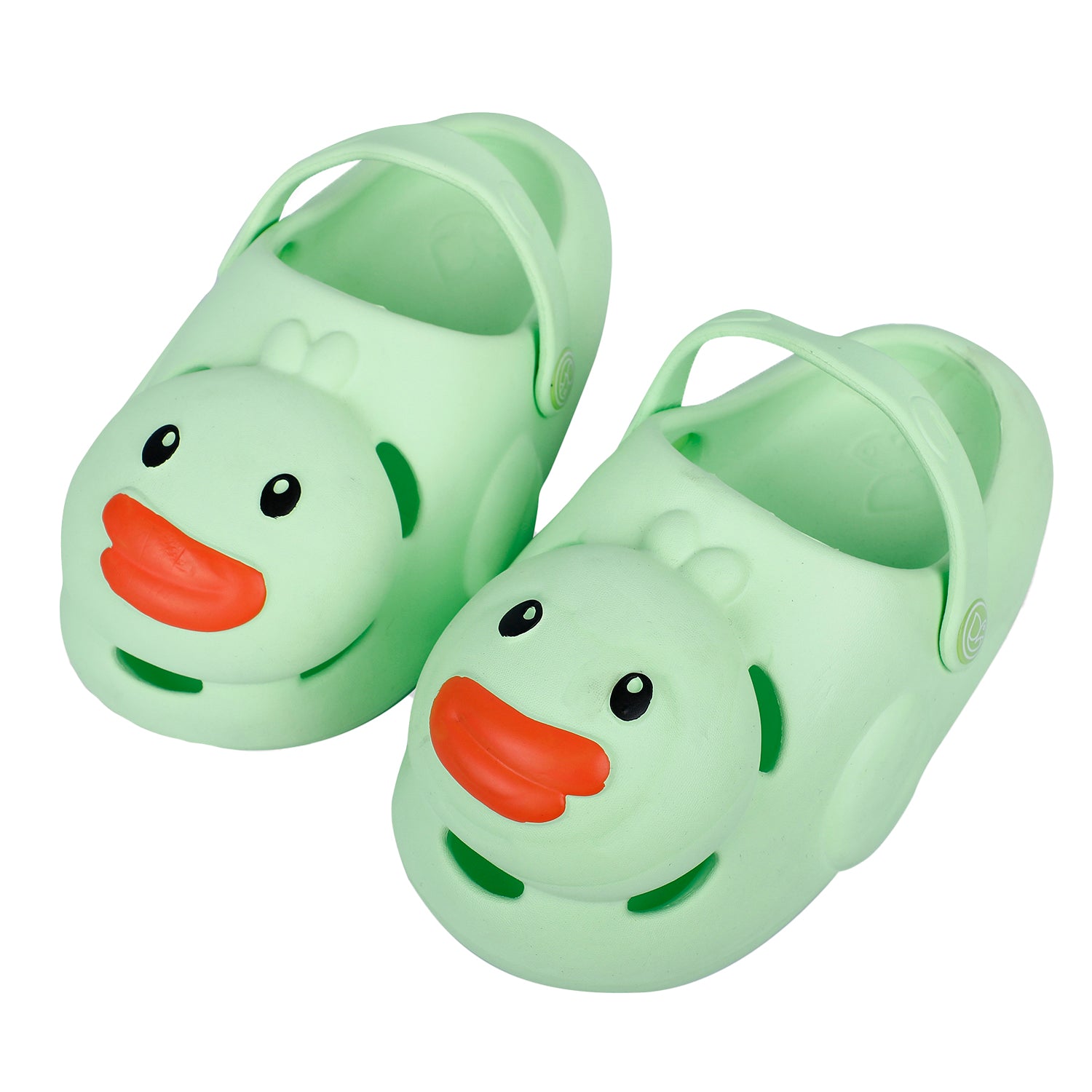 Baby Moo Swimming Duck Waterproof Anti-Skid Sling Back Clogs - Green