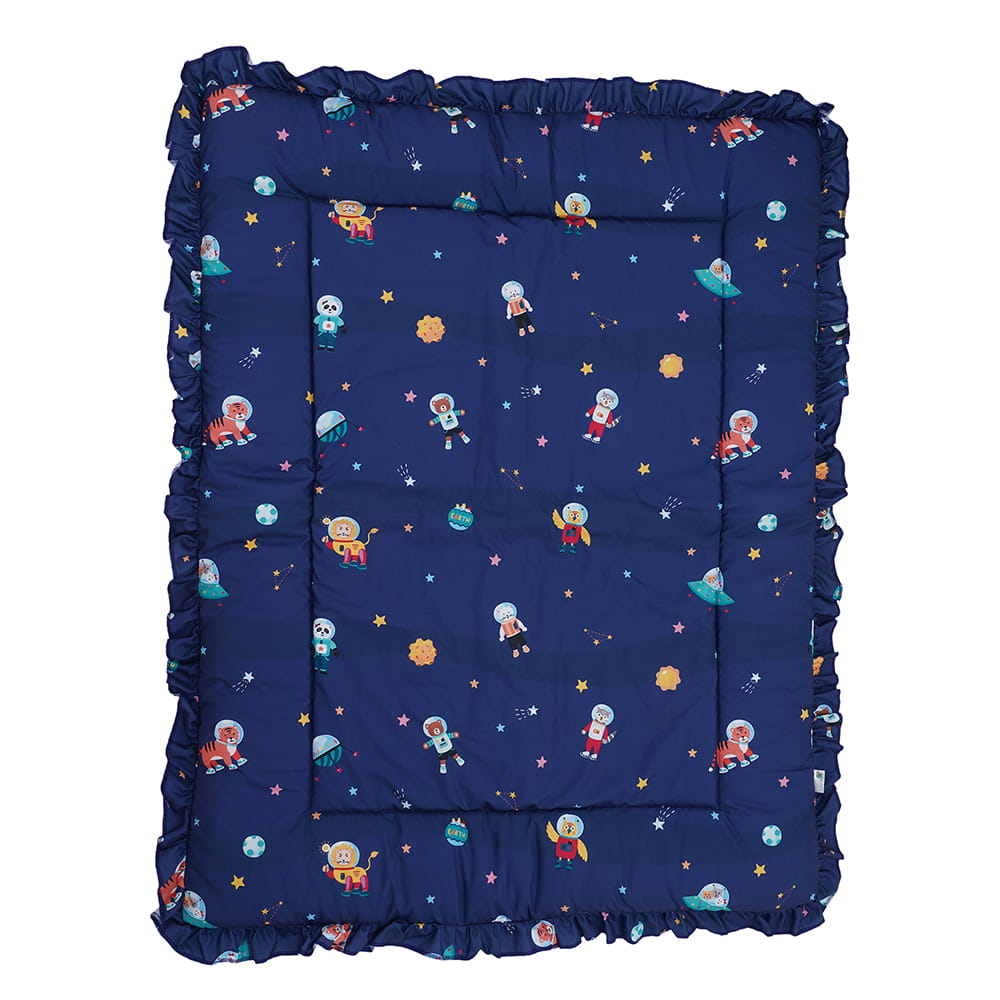 Baby Moo Space Soft Frill Large Duvet Quilt - Blue - Baby Moo