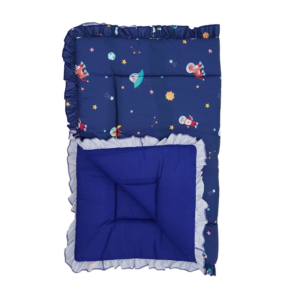 Baby Moo Space Soft Frill Large Duvet Quilt - Blue - Baby Moo