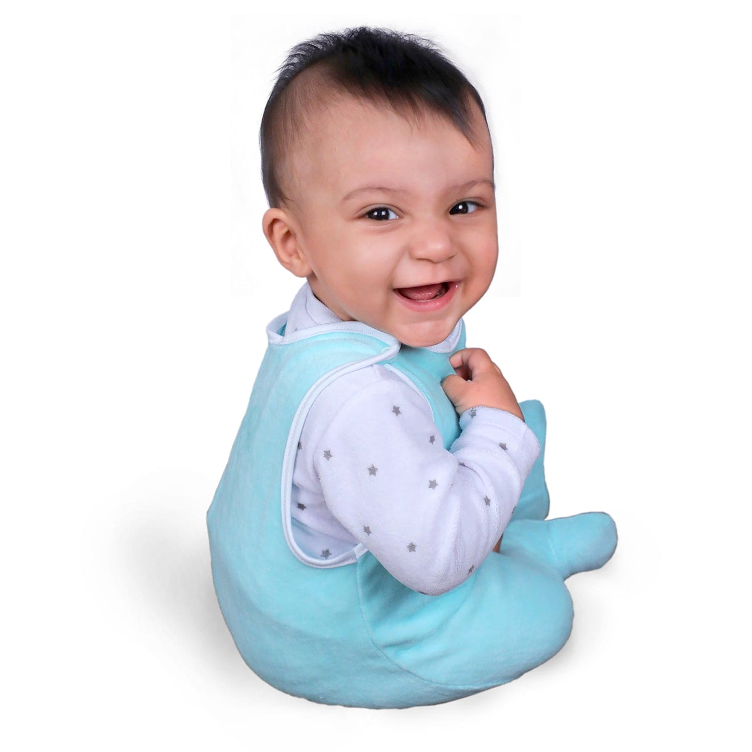 Cuddly Bear Infant 2 Piece Full Sleeves Tshirt And Romper Set - Turquoise