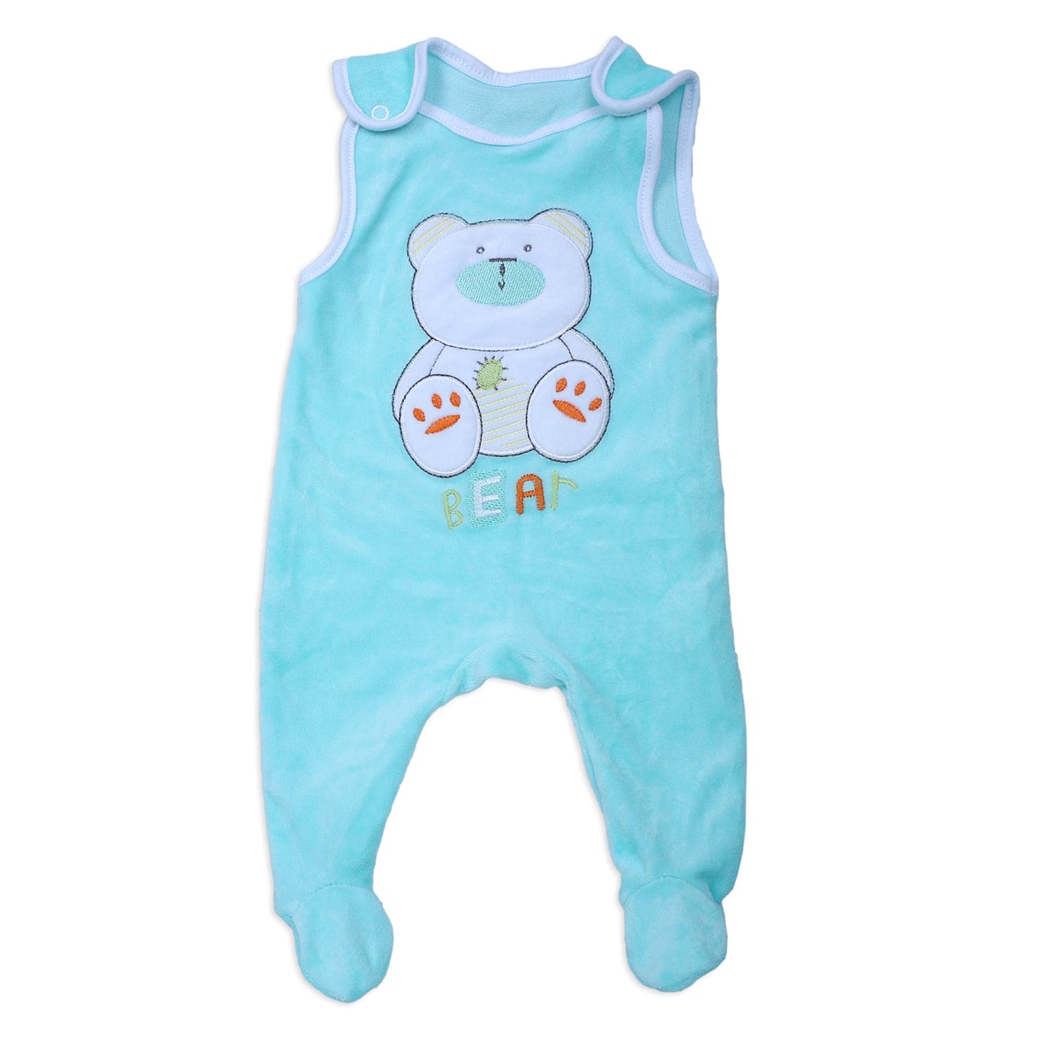 Cuddly Bear Infant 2 Piece Full Sleeves Tshirt And Romper Set - Turquoise