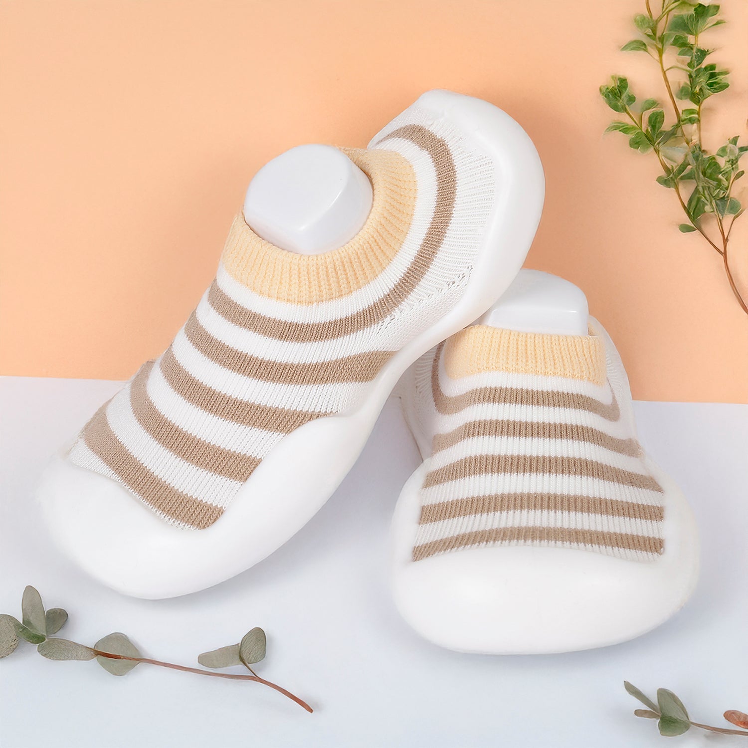 Slip-On Shoes Striped Brown