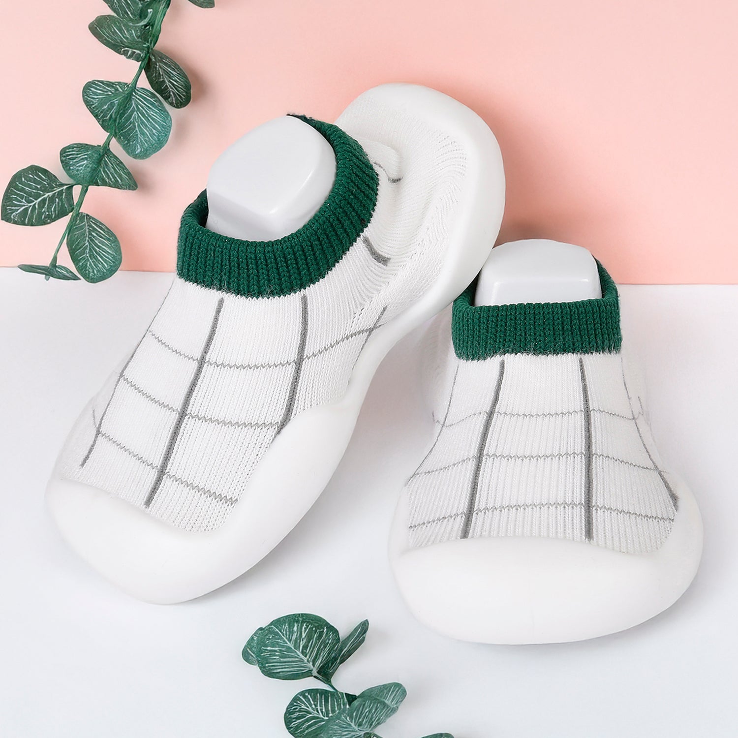 Slip-On Shoes Checked Green