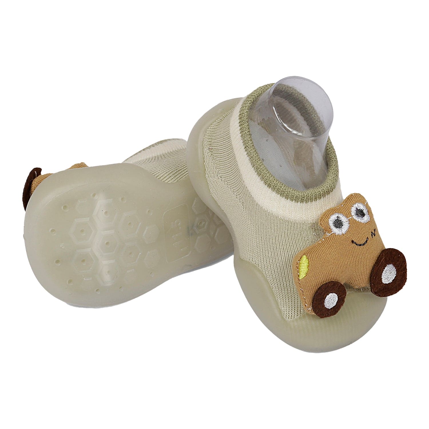 Car Rattle Anti-Skid Slip-On Rubber Sole Shoes - Green