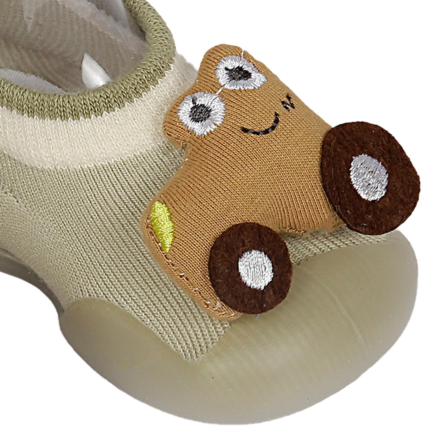 Car Rattle Anti-Skid Slip-On Rubber Sole Shoes - Green
