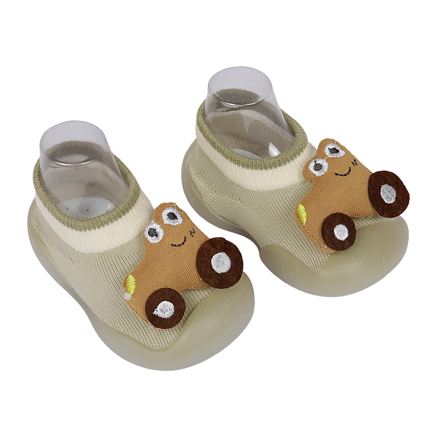 Car Rattle Anti-Skid Slip-On Rubber Sole Shoes - Green