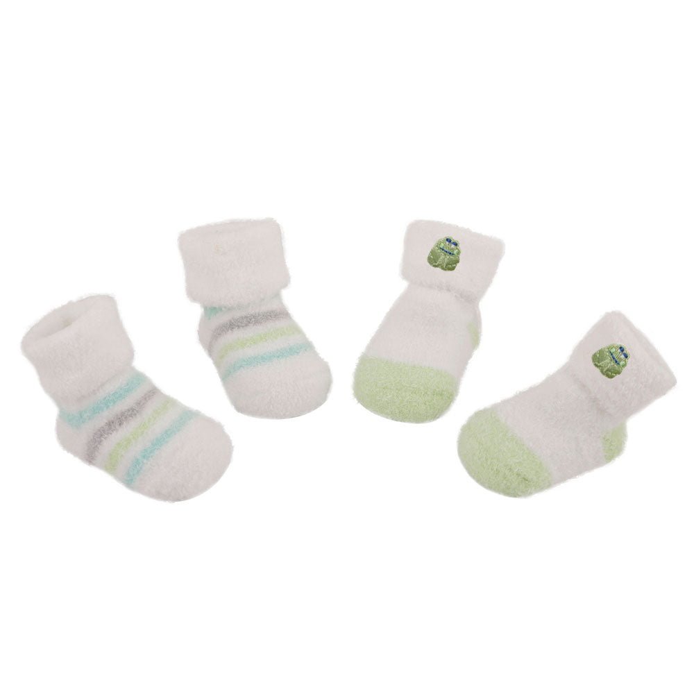 Frog Striped Green 2 Pk Socks