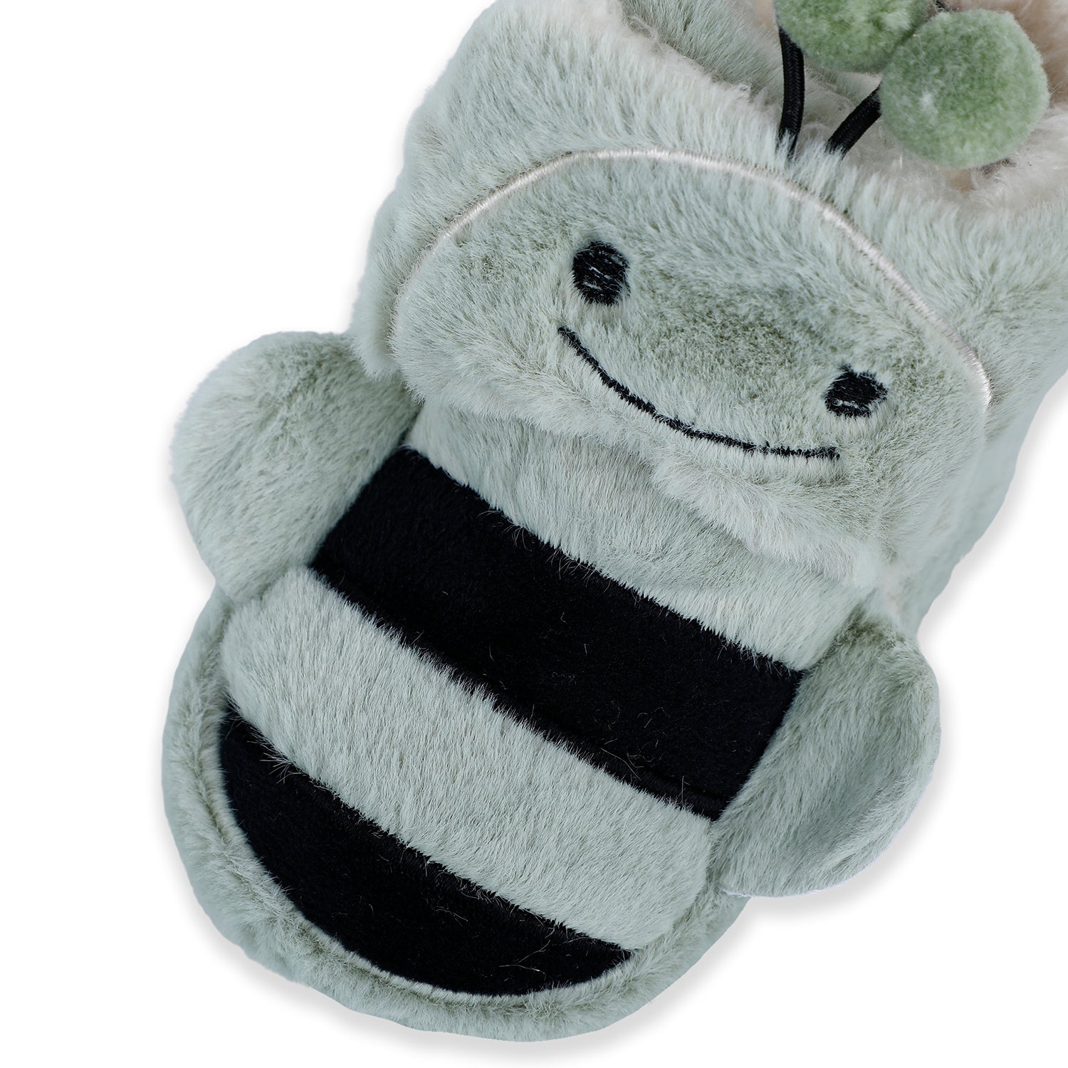 Baby Moo Bumble Bee 3D Warm Furry Booties - Green - Baby Moo