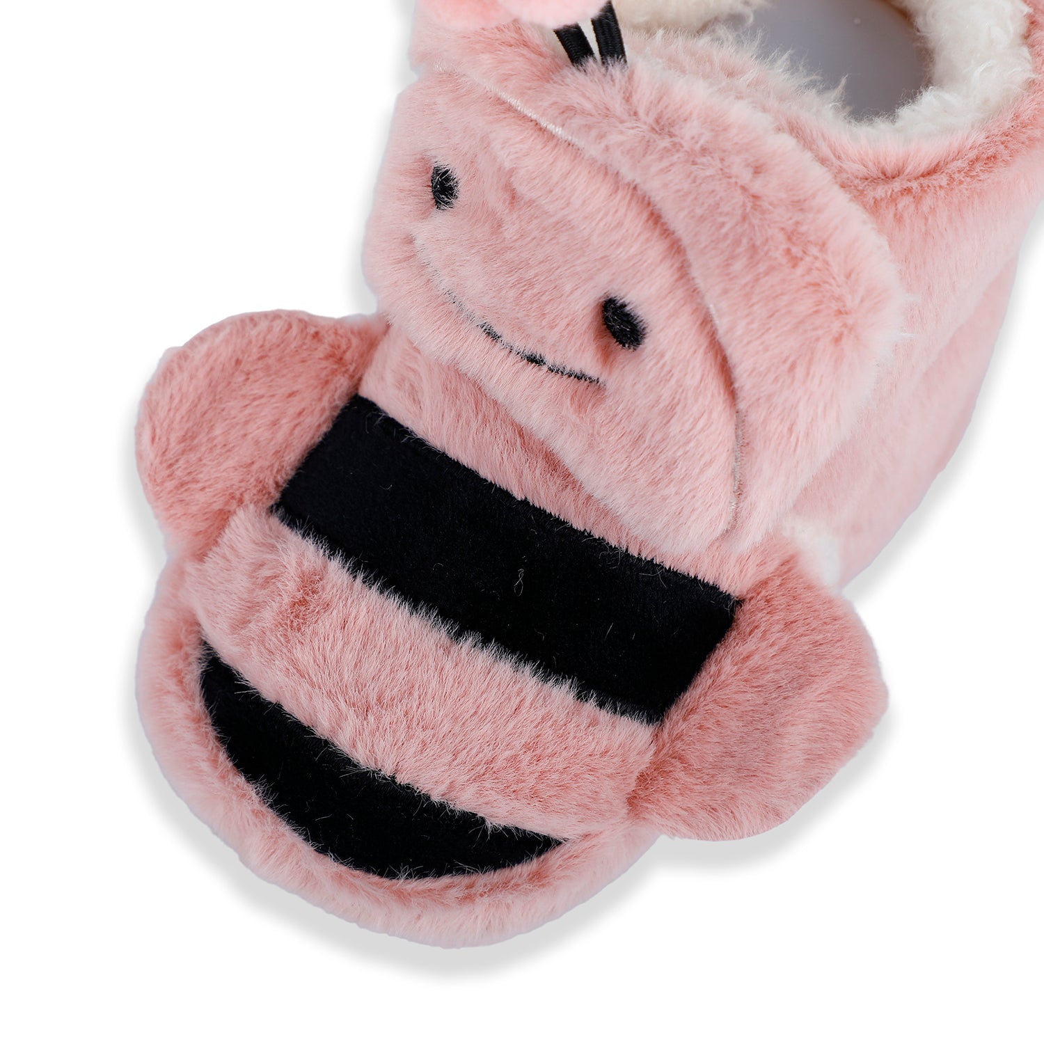 Baby Moo Bumble Bee 3D Warm Furry Booties - Pink - Baby Moo