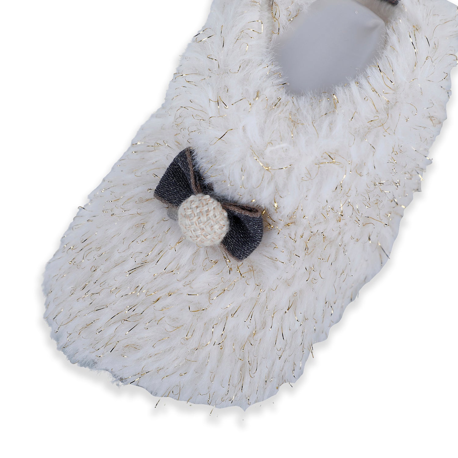 Baby Moo Papa's Angel Velcro Warm Furry Booties - Cream - Baby Moo