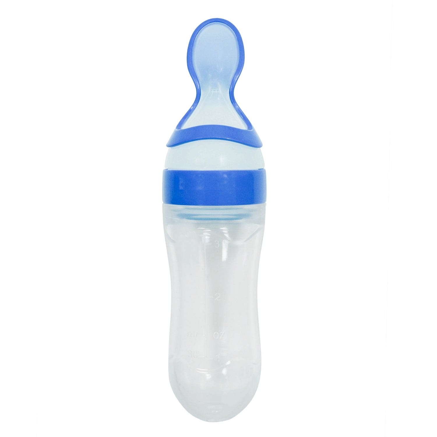 Blue 90 Ml Squeeze Bottle Feeder With Dispensing Spoon