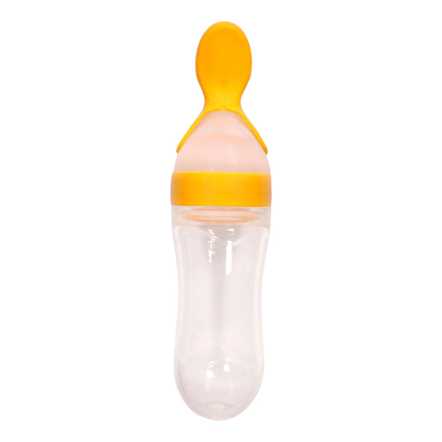 Yellow 90 Ml Squeeze Bottle Feeder With Dispensing Spoon