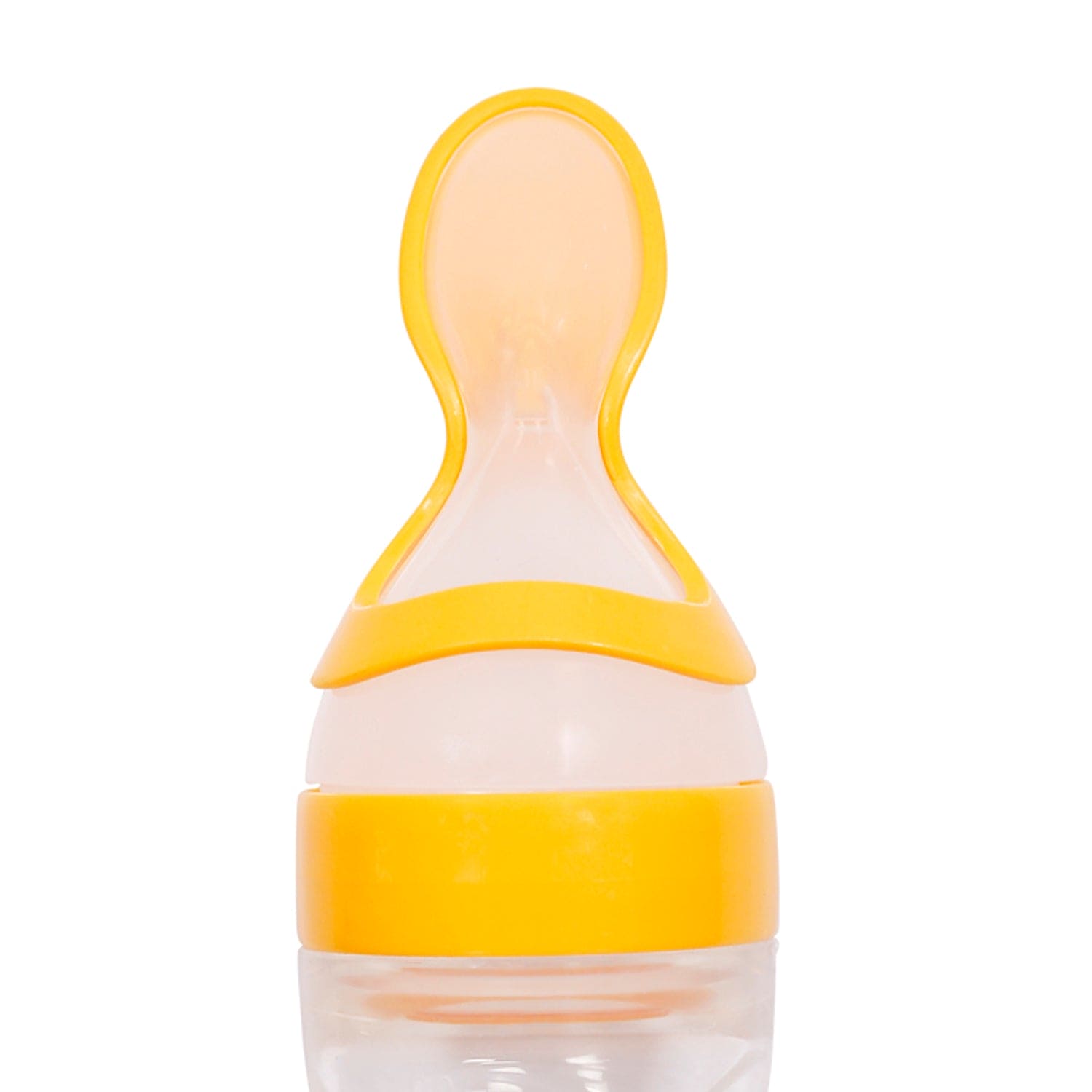 Yellow 90 Ml Squeeze Bottle Feeder With Dispensing Spoon