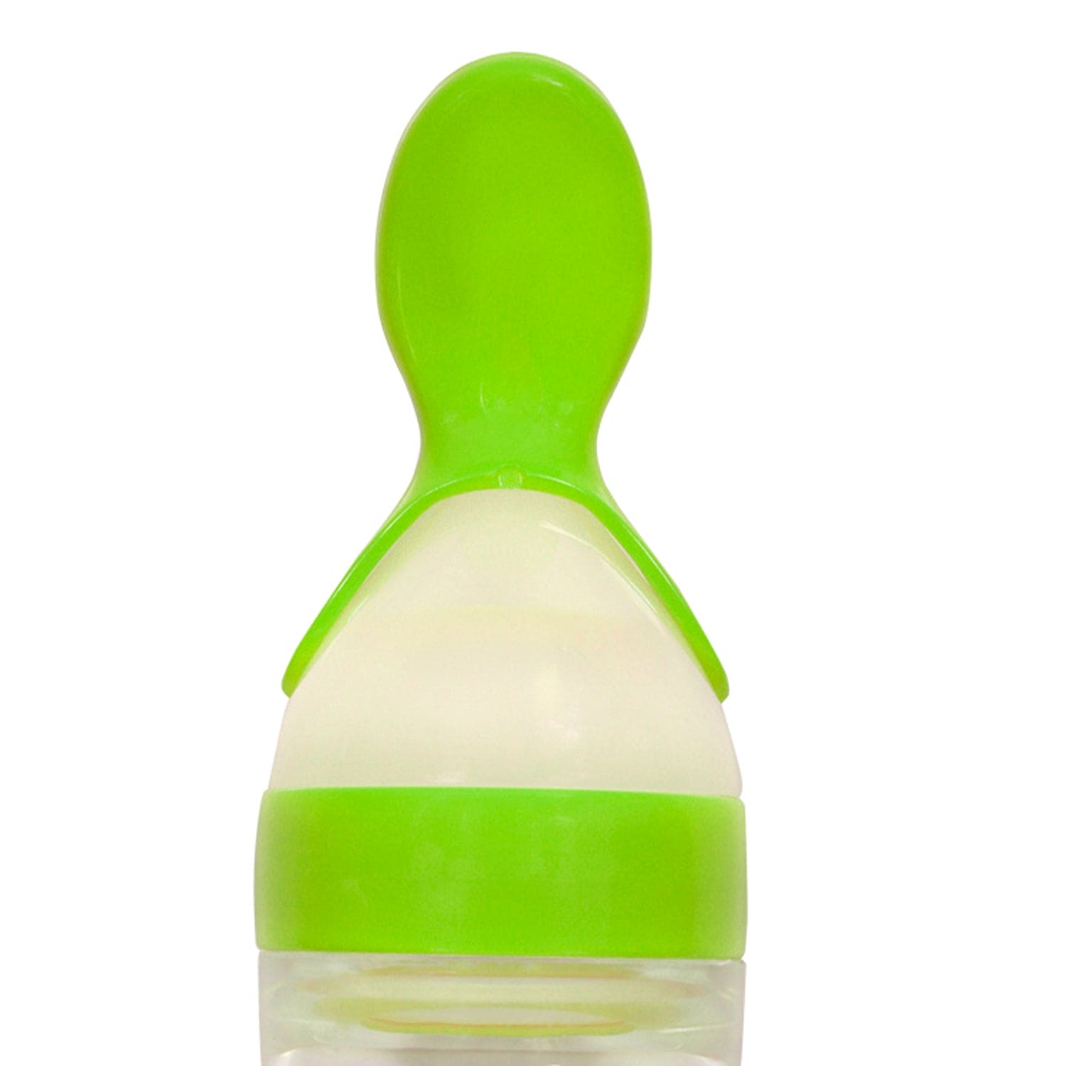 Green 90 Ml Squeeze Bottle Feeder With Dispensing Spoon