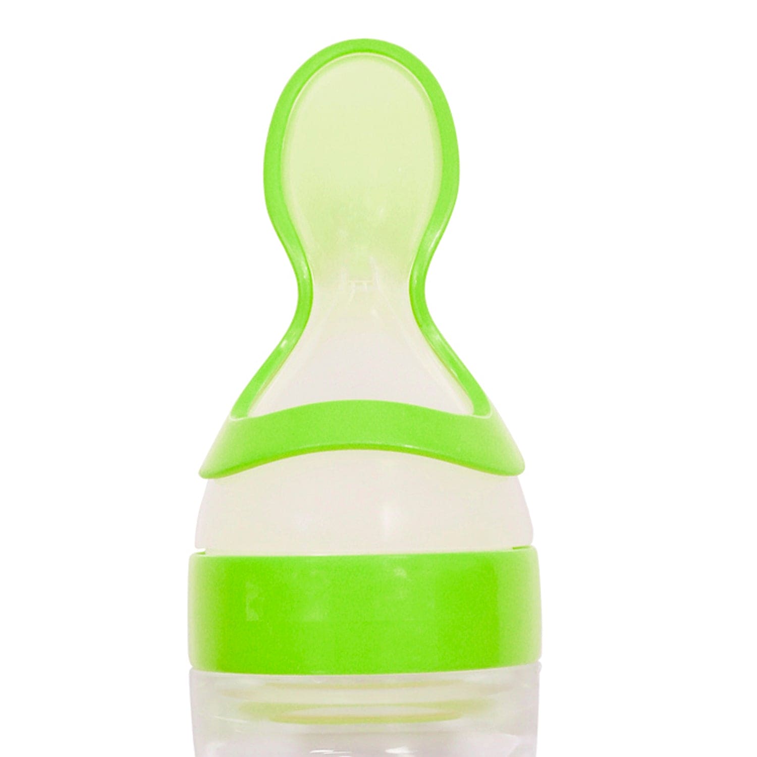 Green 90 Ml Squeeze Bottle Feeder With Dispensing Spoon