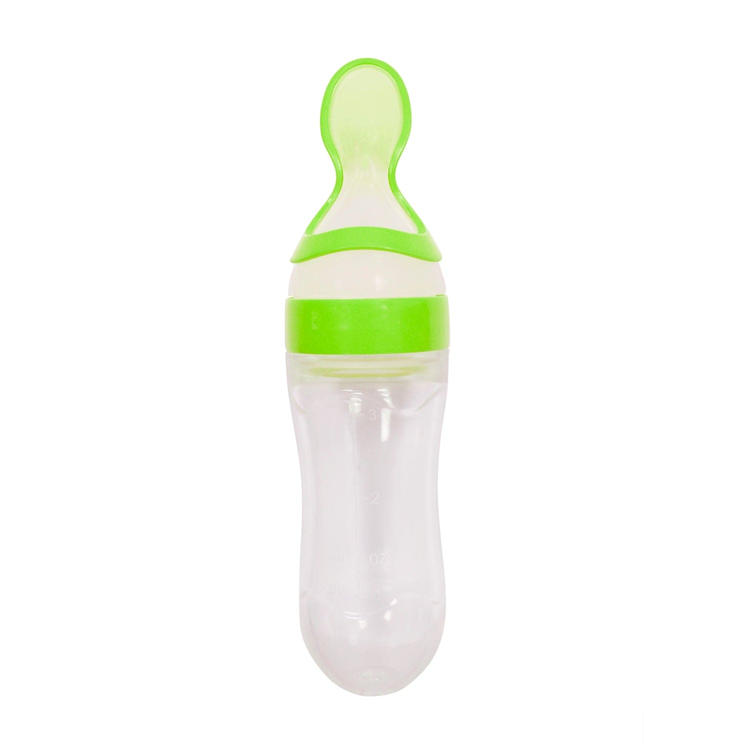 Green 90 Ml Squeeze Bottle Feeder With Dispensing Spoon