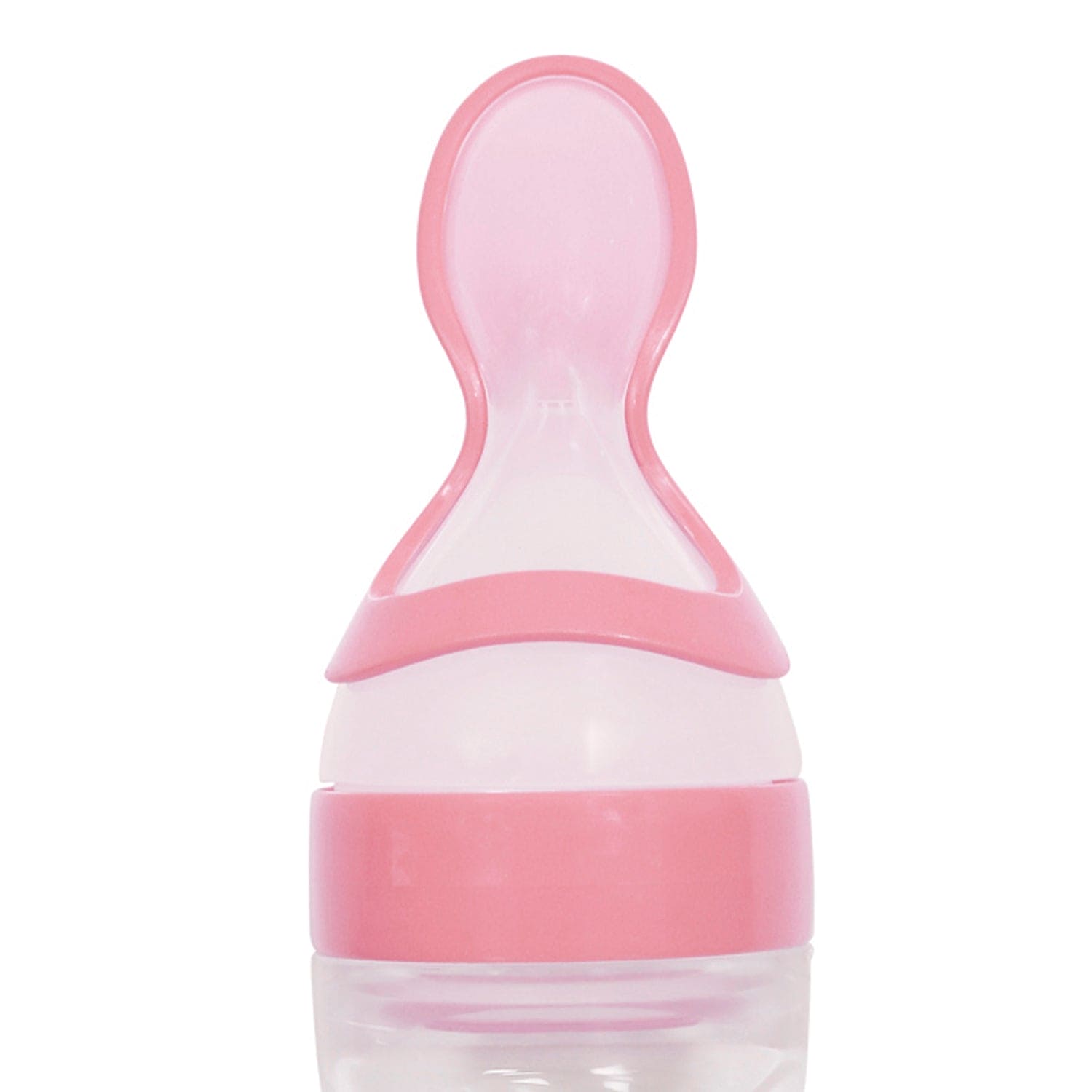 Pink 90 Ml Squeeze Bottle Feeder With Dispensing Spoon