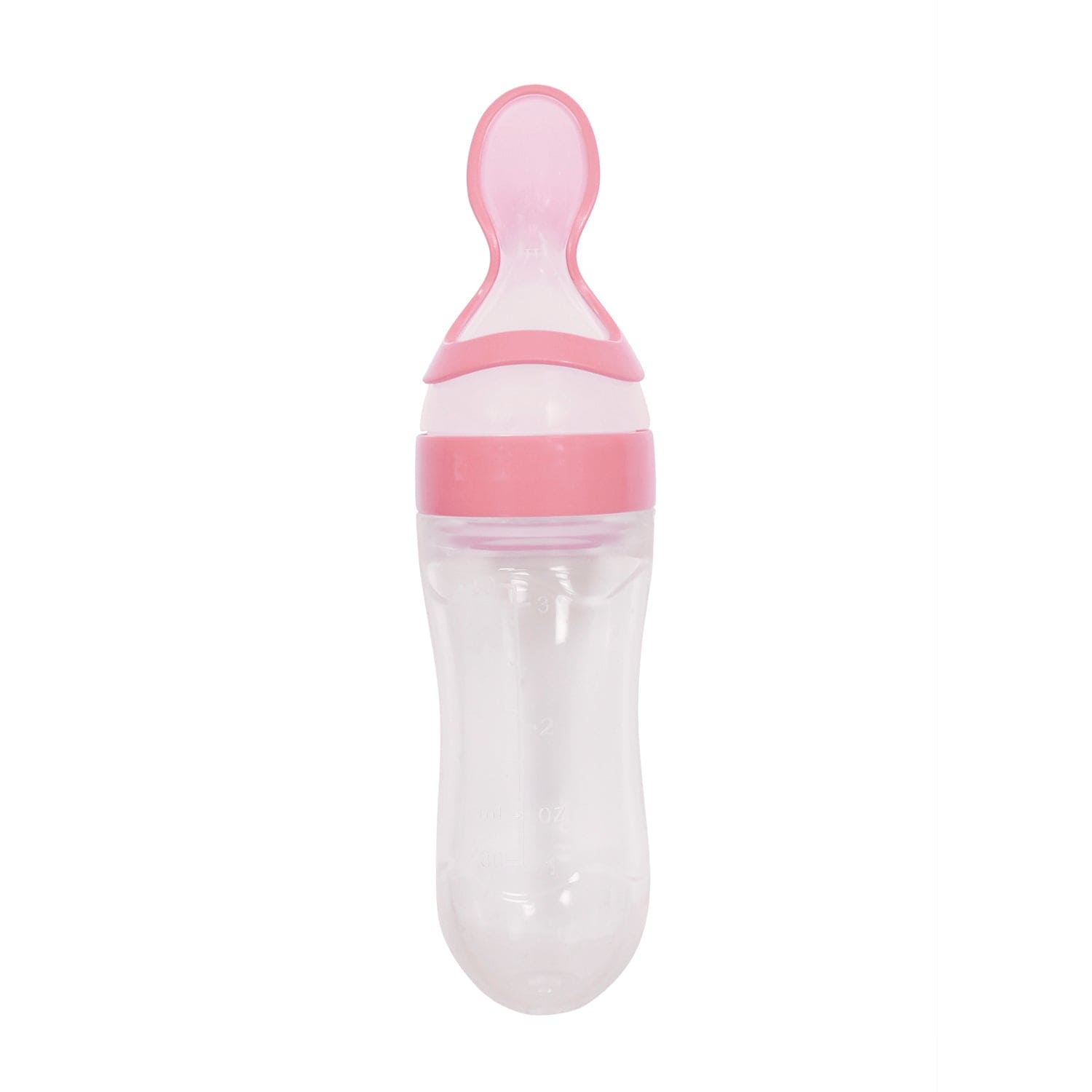 Pink 90 Ml Squeeze Bottle Feeder With Dispensing Spoon