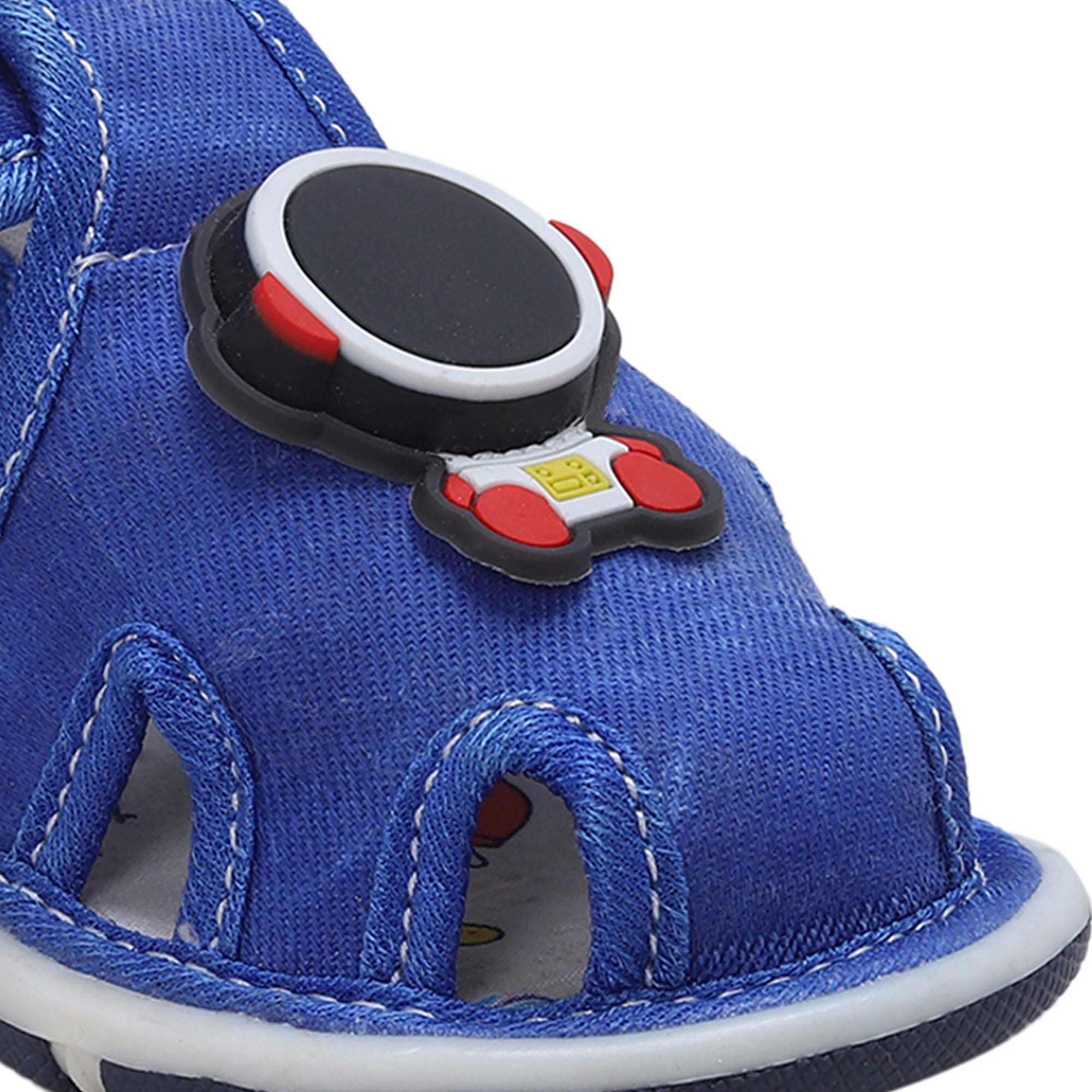 Baby Moo Cool Robot Velcro Strap Anti-Skid Chu Chu Sound Sandals - Blue