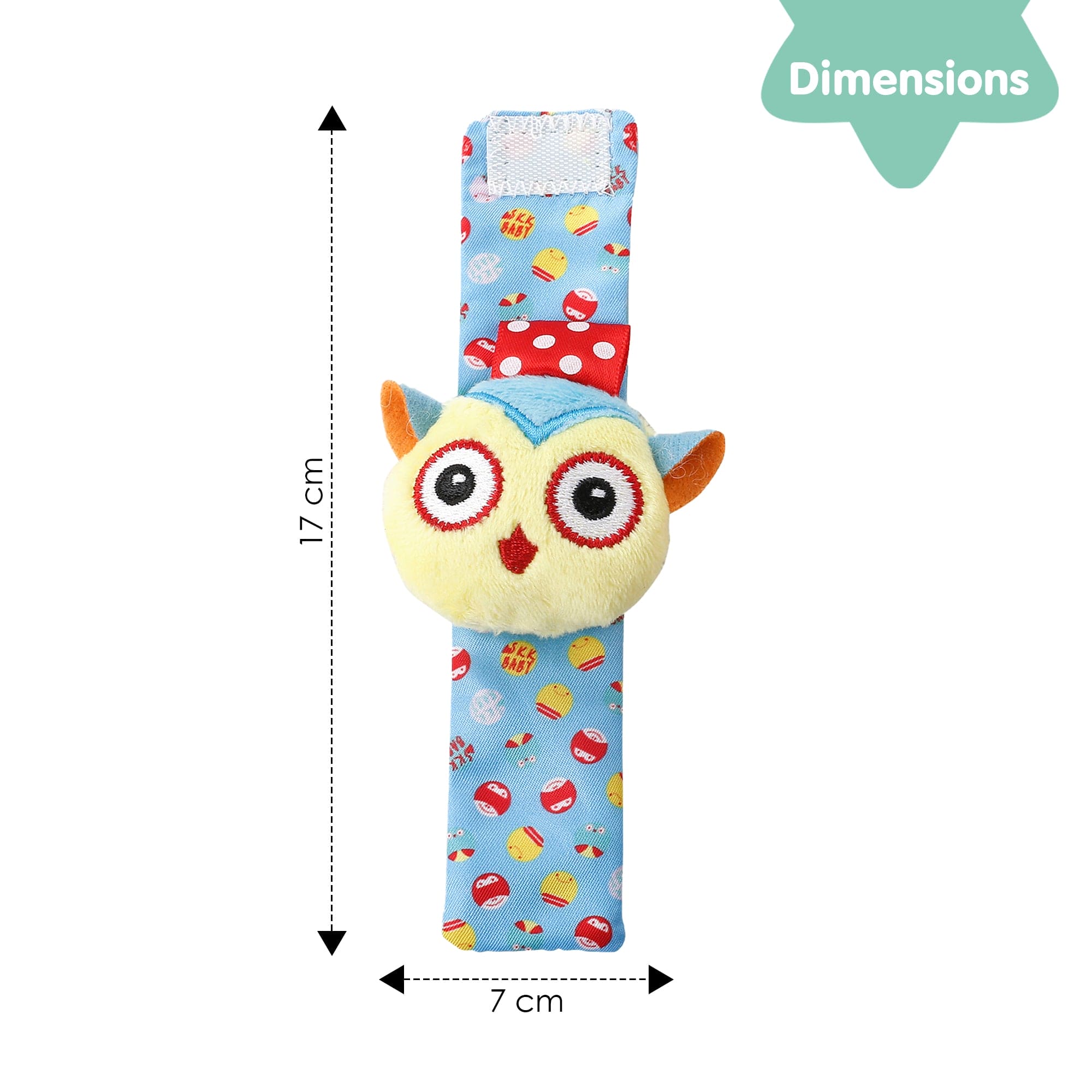 Owls In Love Multicolour Set of 2 Wrist Rattle