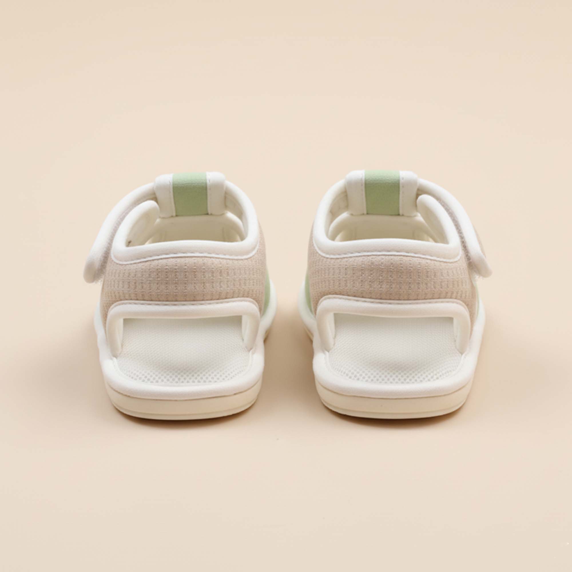 Baby Moo Aeroplane Velcro Strap Anti-Skid Closed Toe Sandal Booties-Green