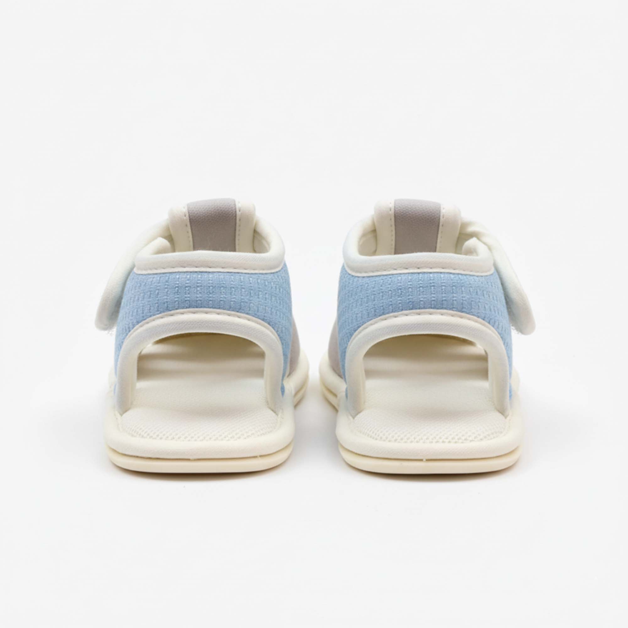 Baby Moo Aeroplane Velcro Strap Anti-Skid Closed Toe Sandal Booties-Grey