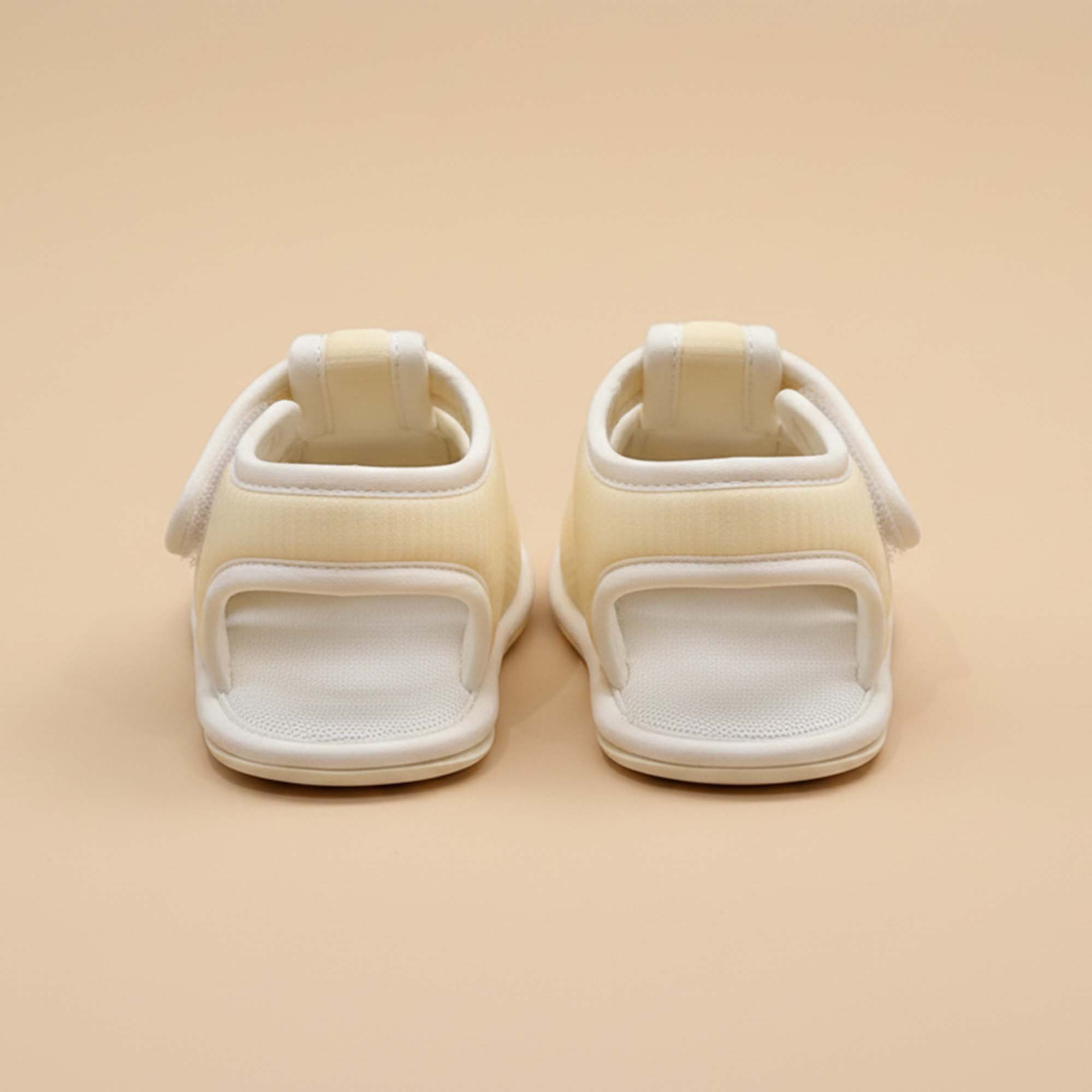 Baby Moo Chick with Glasses Velcro Strap Anti-Skid Closed Toe Sandal Booties-Yellow