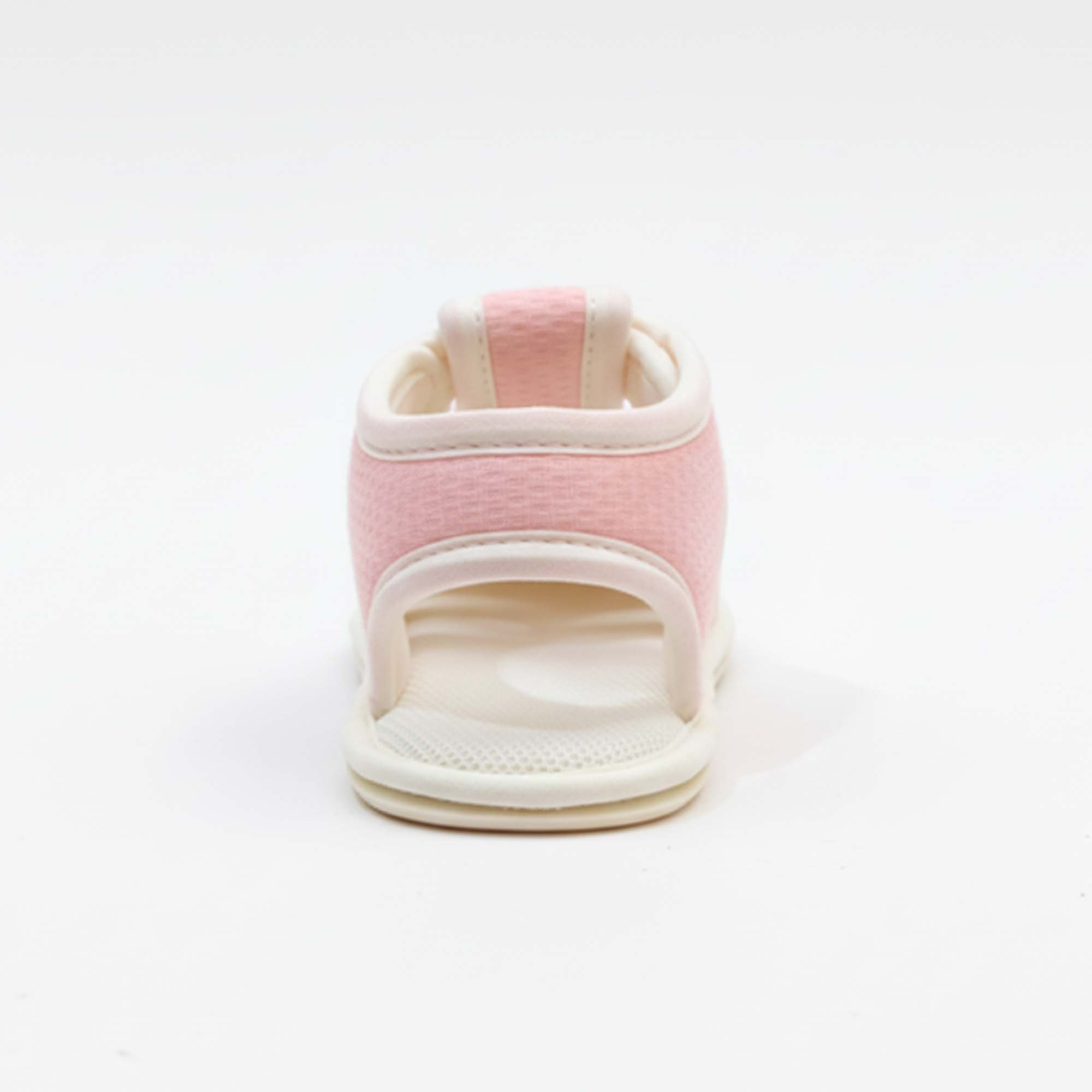 Baby Moo Lamb Velcro Strap Anti-Skid Closed Toe Sandal Booties-Pink