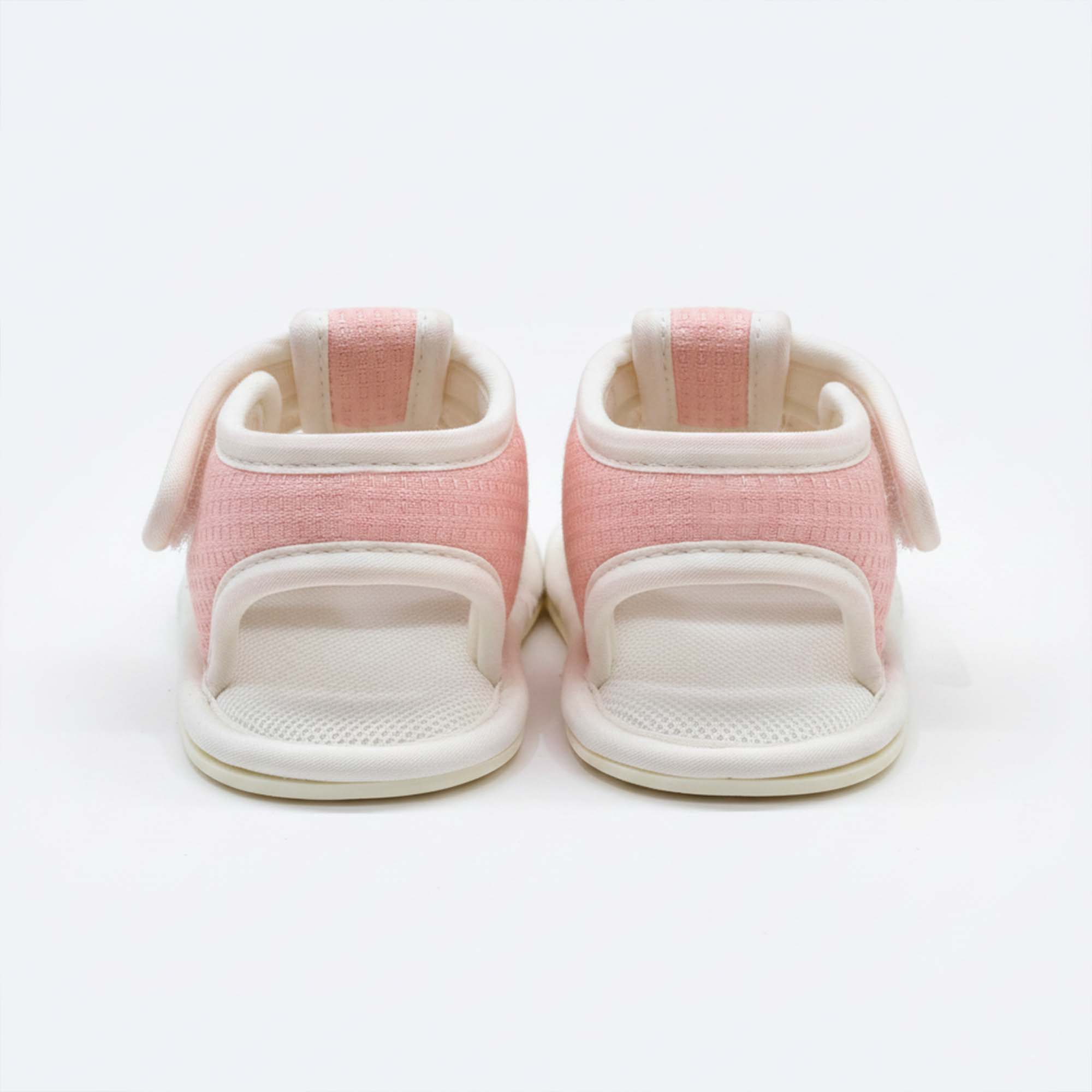 Baby Moo Teddy Velcro Strap Anti-Skid Closed Toe Sandal Booties-Pink