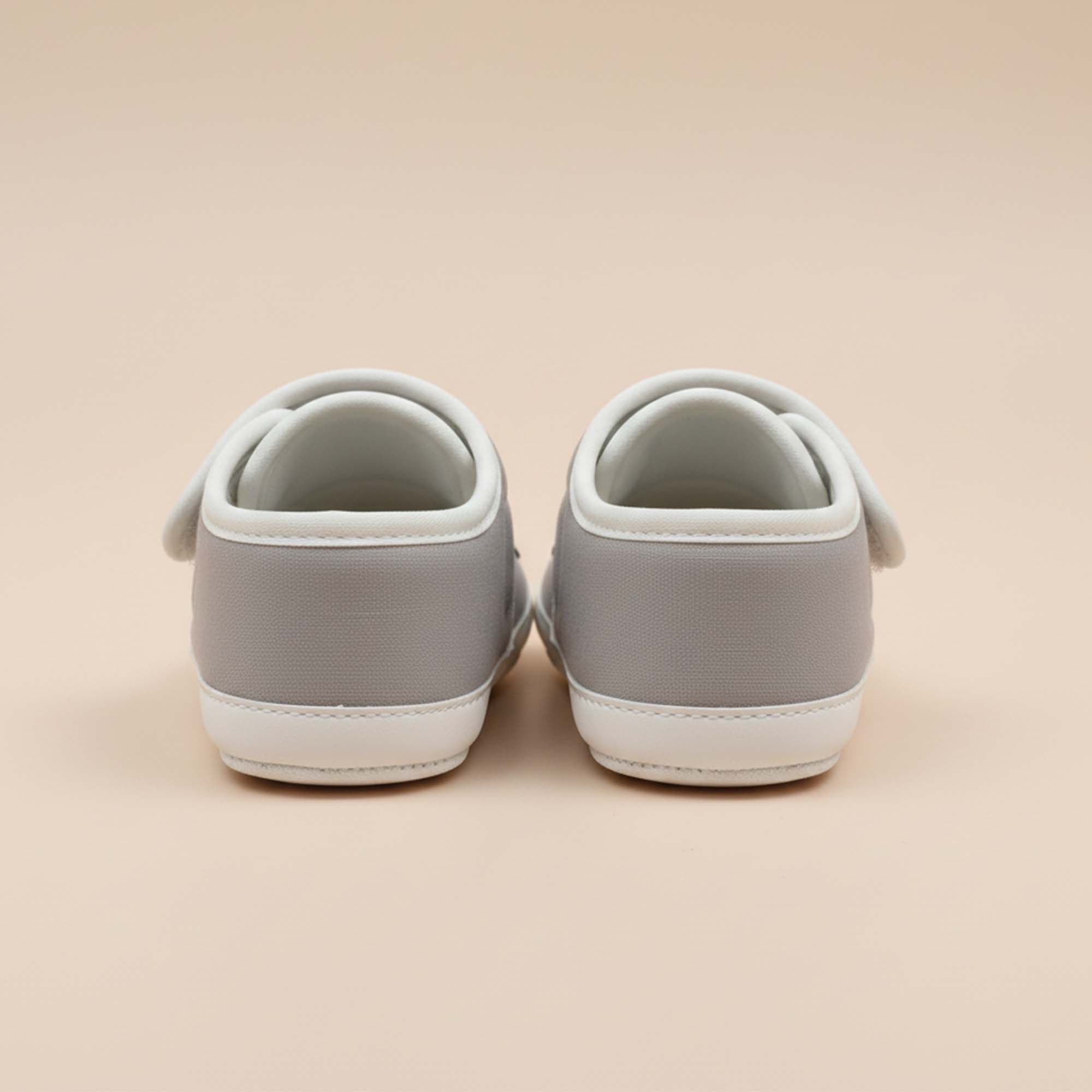 Baby Moo Aeroplane Velcro Strap Anti-Skid Sneakers Booties-Grey