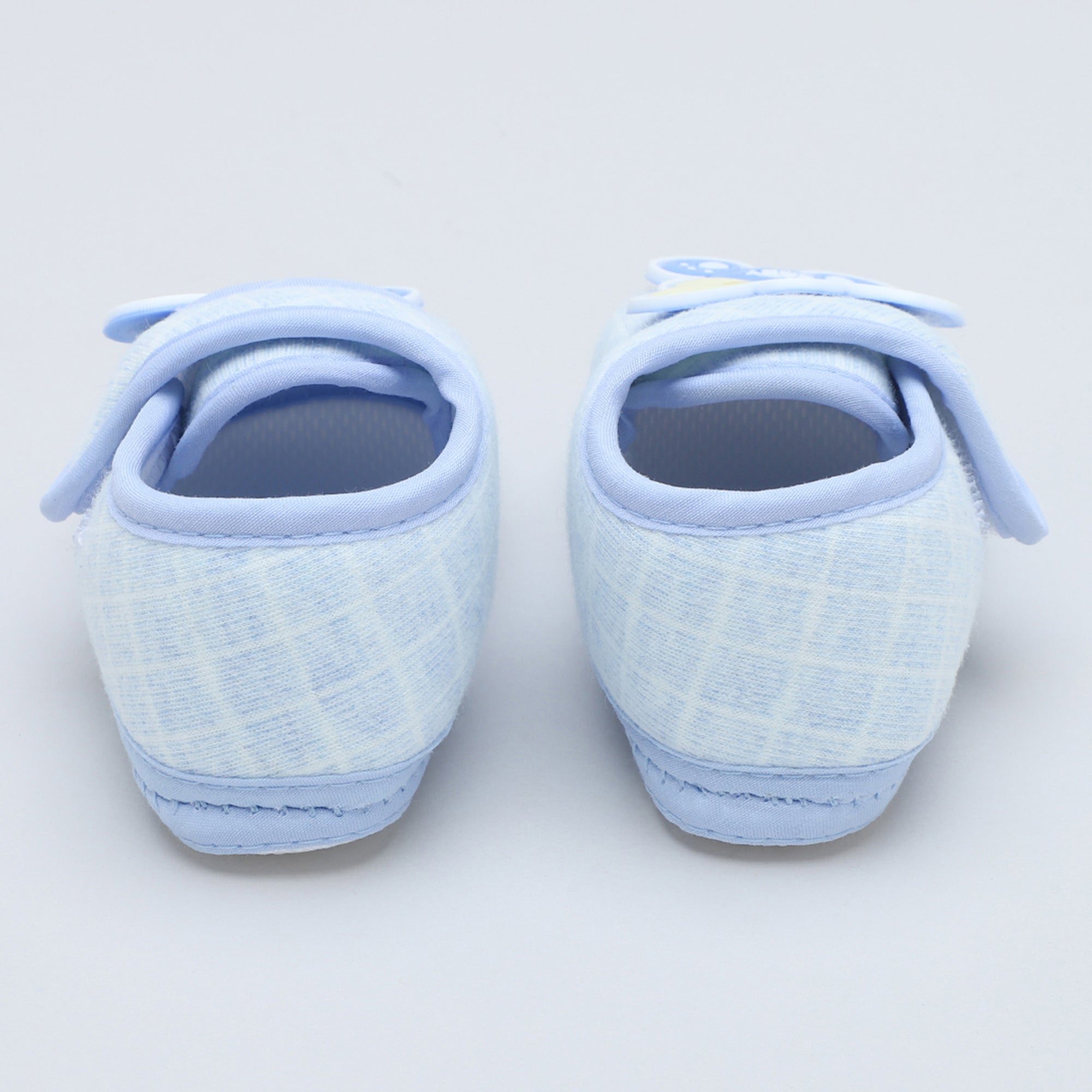 Baby Moo Dog Velcro Strap Anti-Skid Fabric Sneaker Booties - Blue