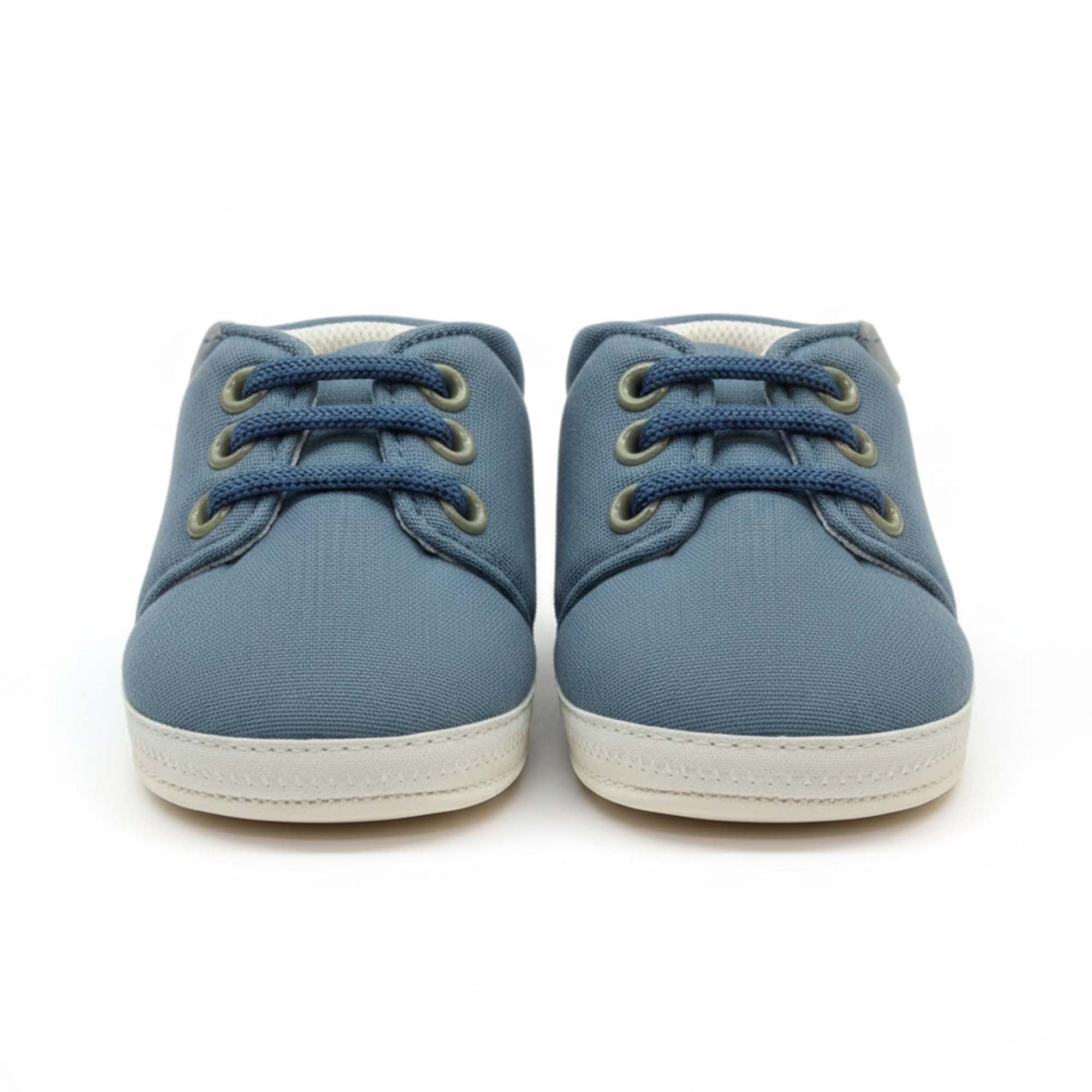 Baby Moo Stylish Lace-Up Comfy Velcro Sneakers Booties-Blue