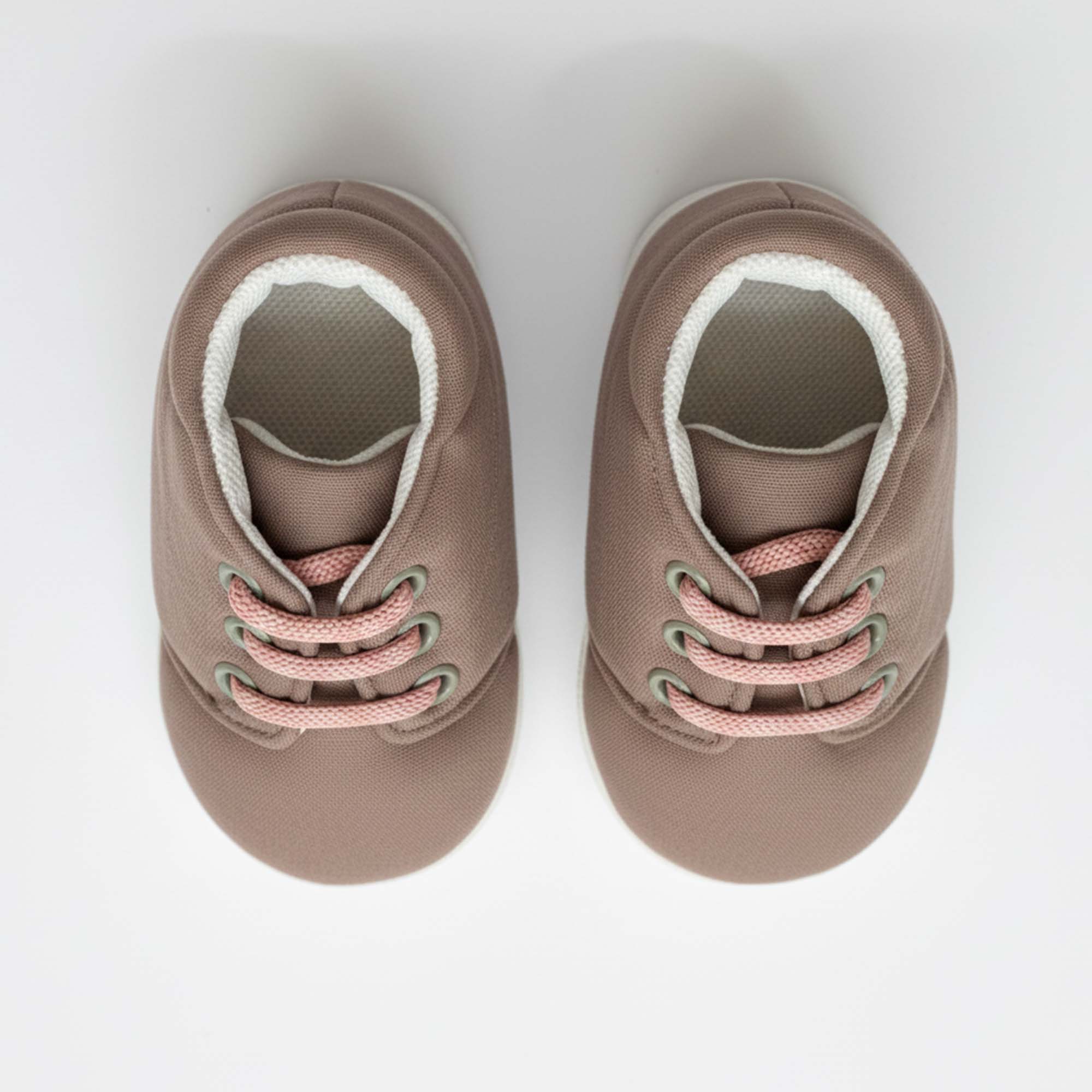 Baby Moo Stylish Lace-Up Comfy Velcro Sneakers Booties-Brown