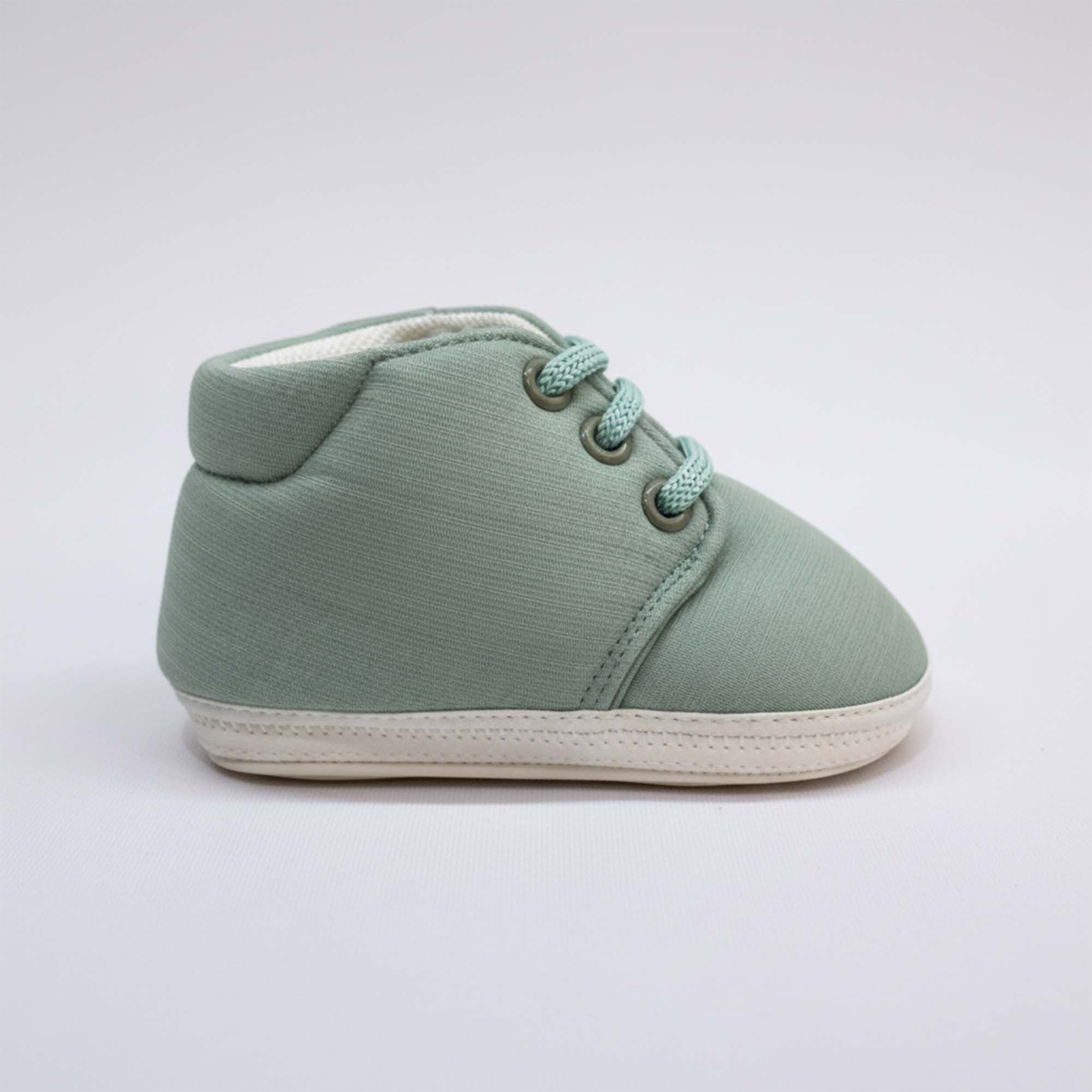 Baby Moo Stylish Lace-Up Comfy Velcro Sneakers Booties-Mint Green