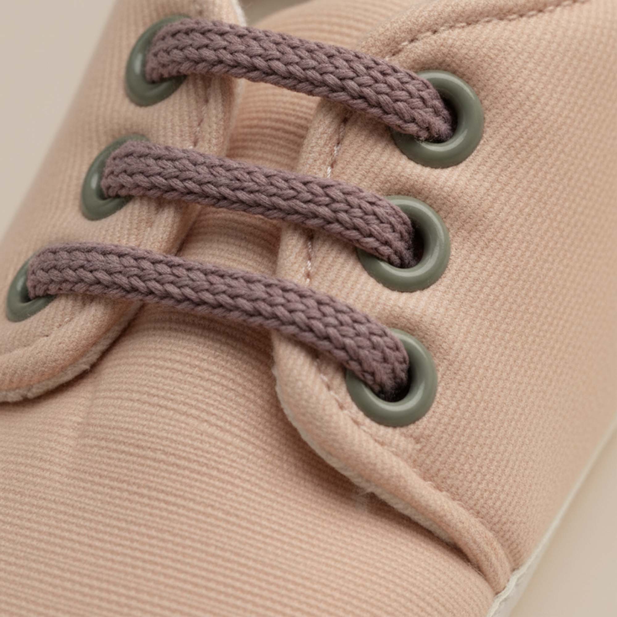 Baby Moo Stylish Lace-Up Comfy Velcro Sneakers Booties-Peach